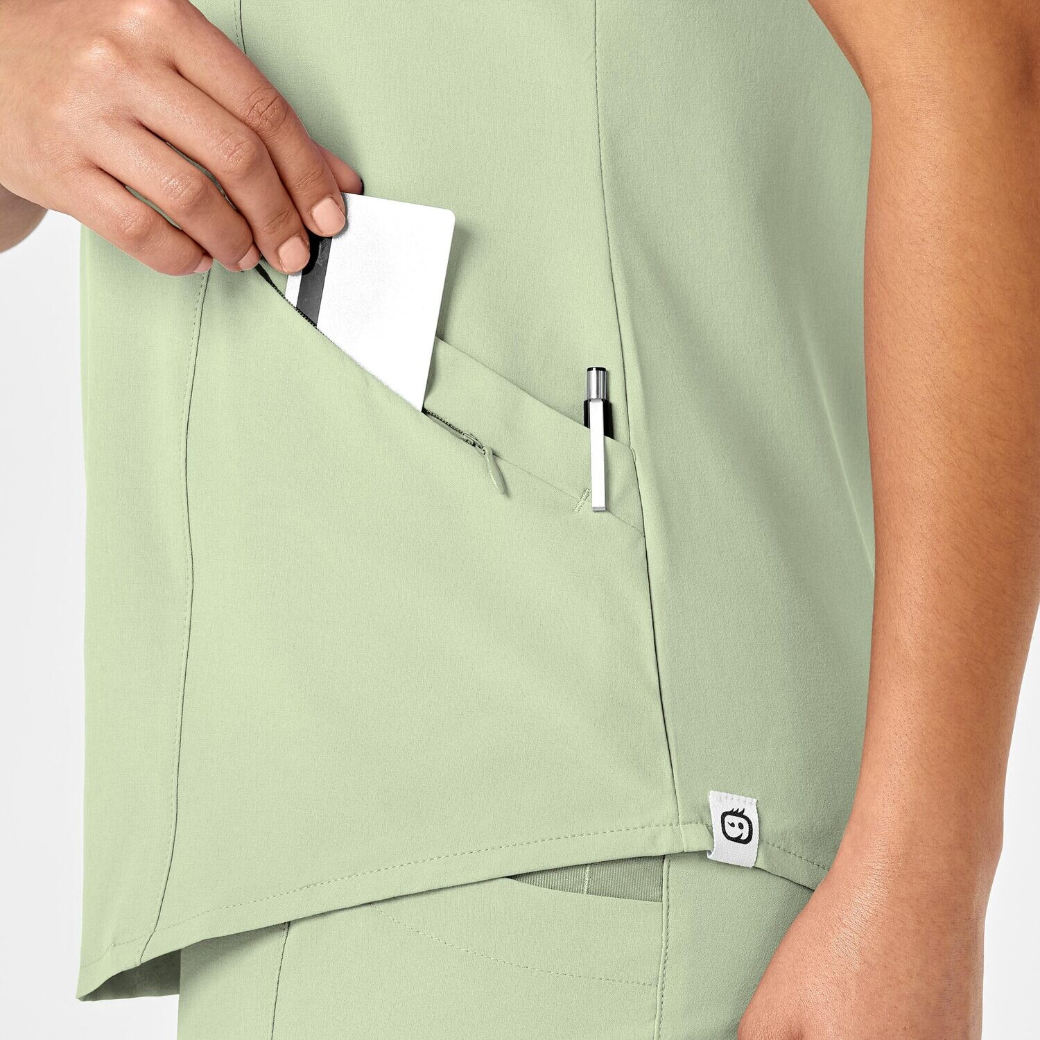 Casacca donna 6134 scollo a V fresh mint