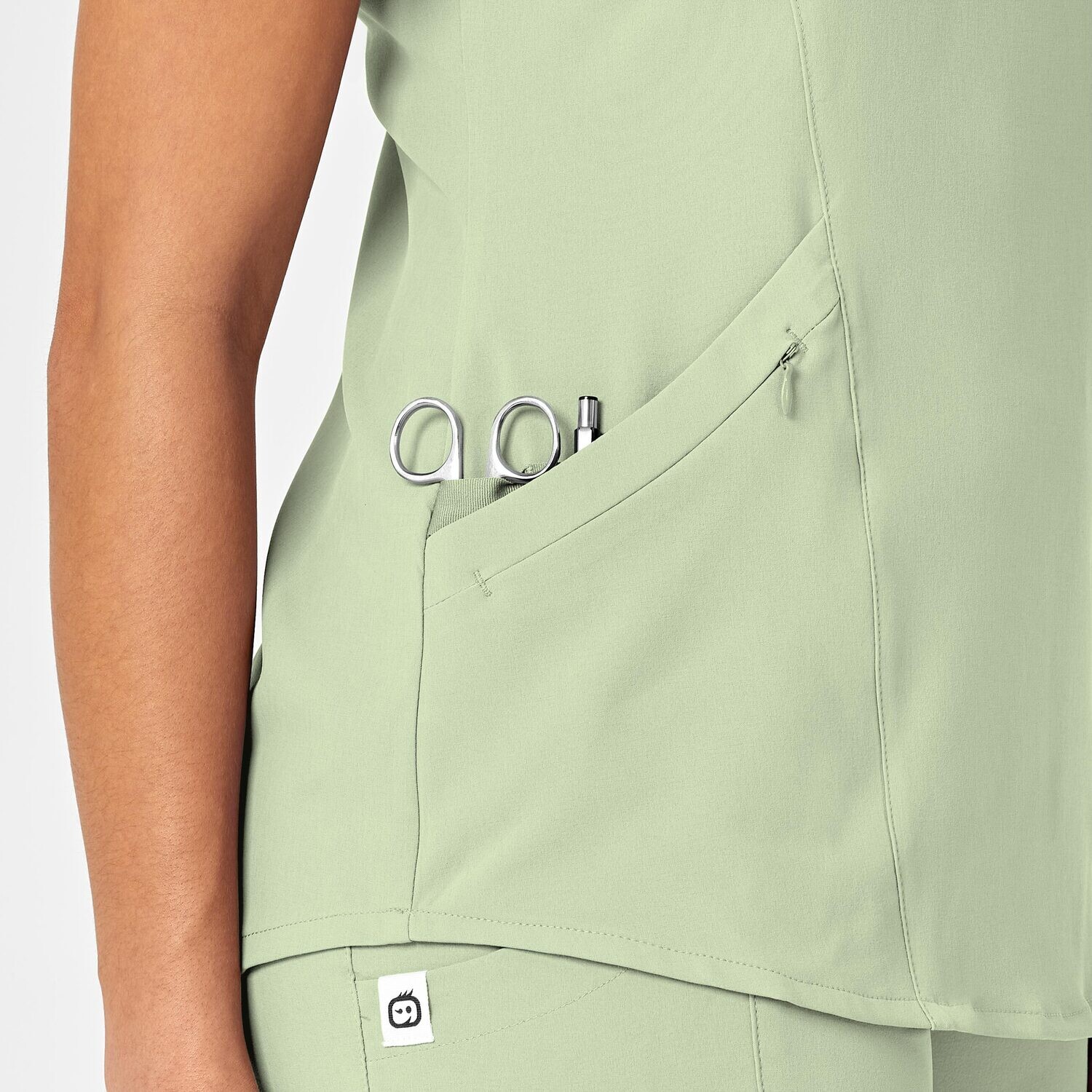 Casacca donna 6134 scollo a V fresh mint