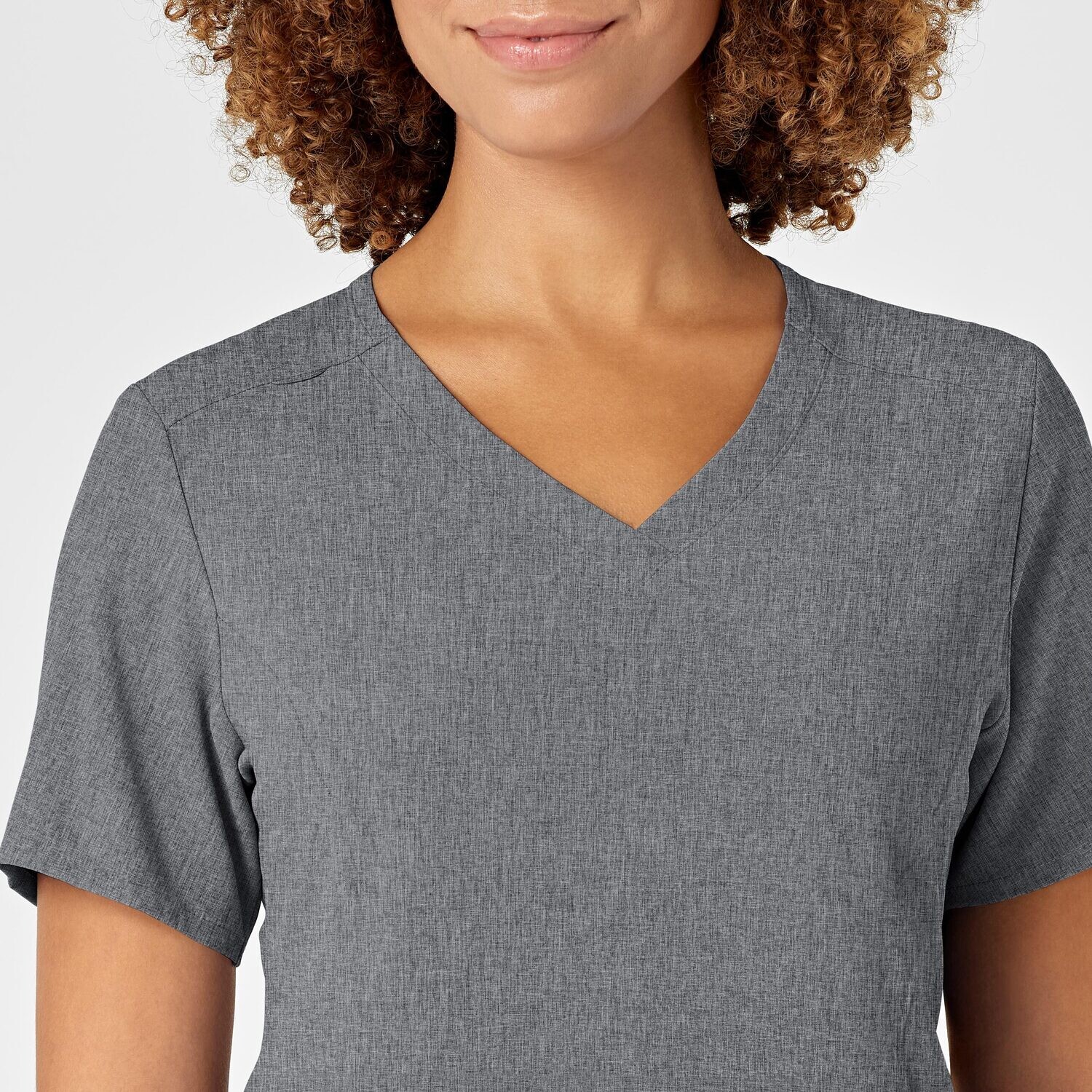 Casacca donna 6134 scollo a V grey heather