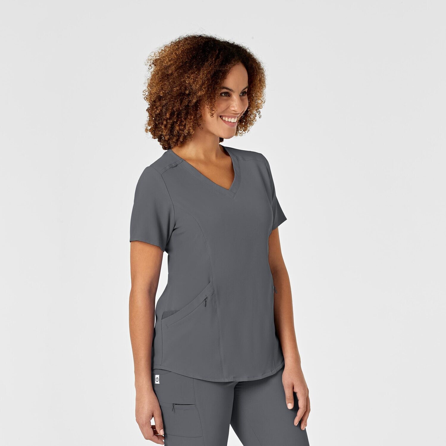 Casacca donna 6134 scollo a V pewter