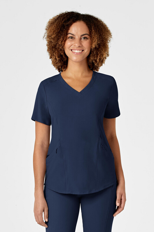 Casacca donna 6134 scollo a V navy blue
