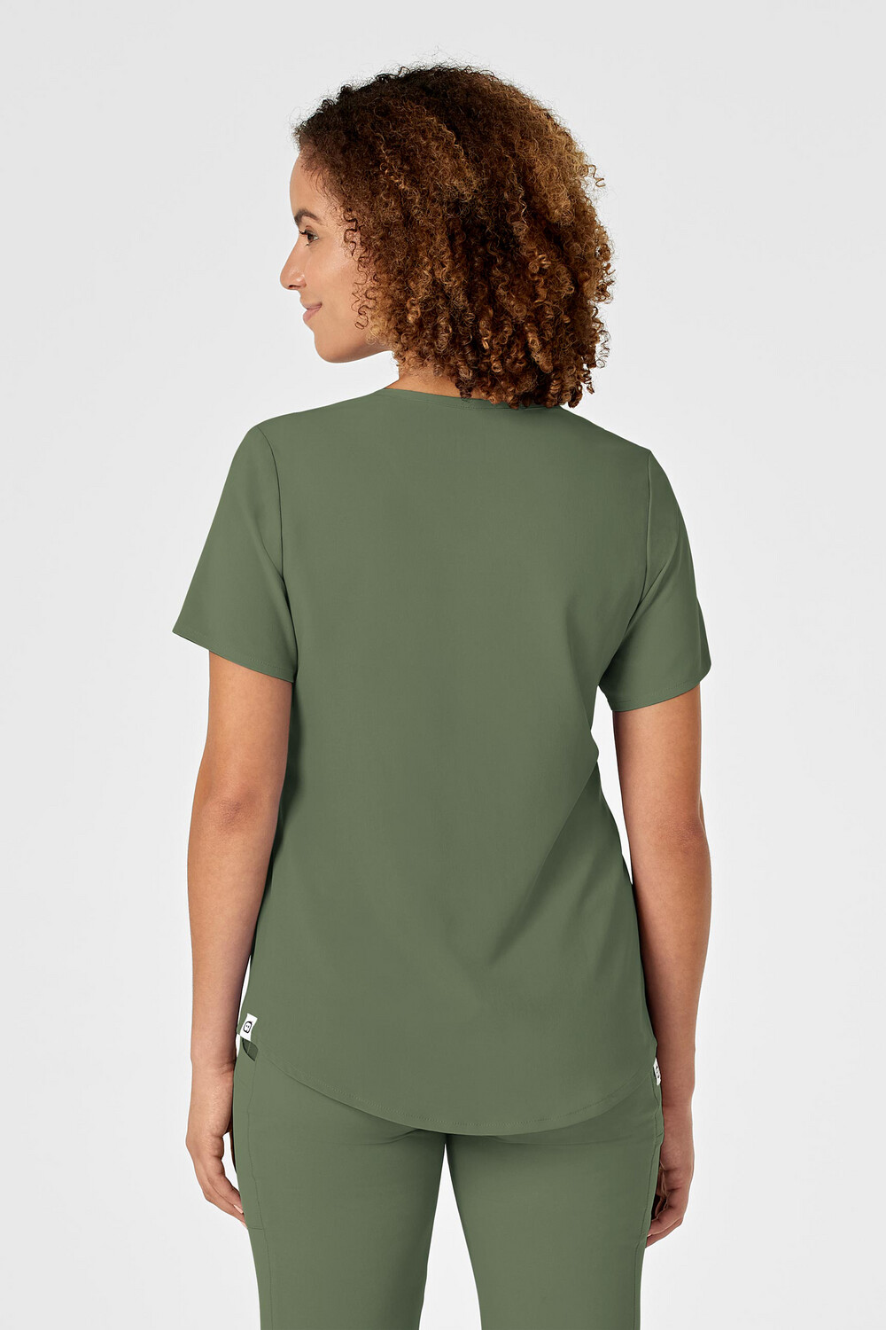 Casacca donna 6134 scollo a V olive