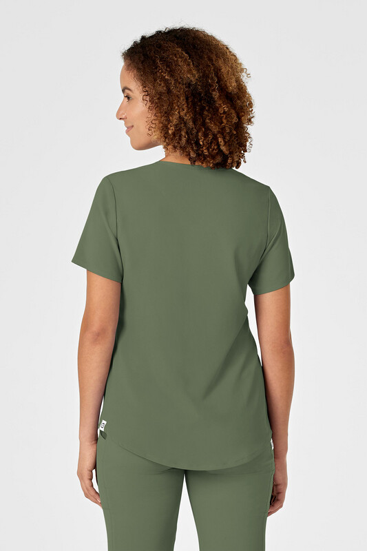 Casacca donna 6134 scollo a V olive