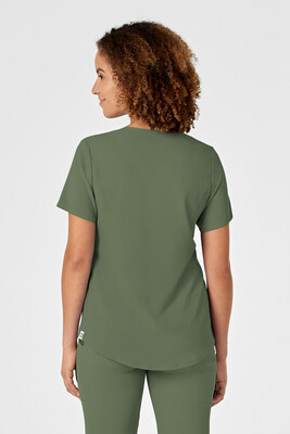 Casacca donna 6134 scollo a V olive