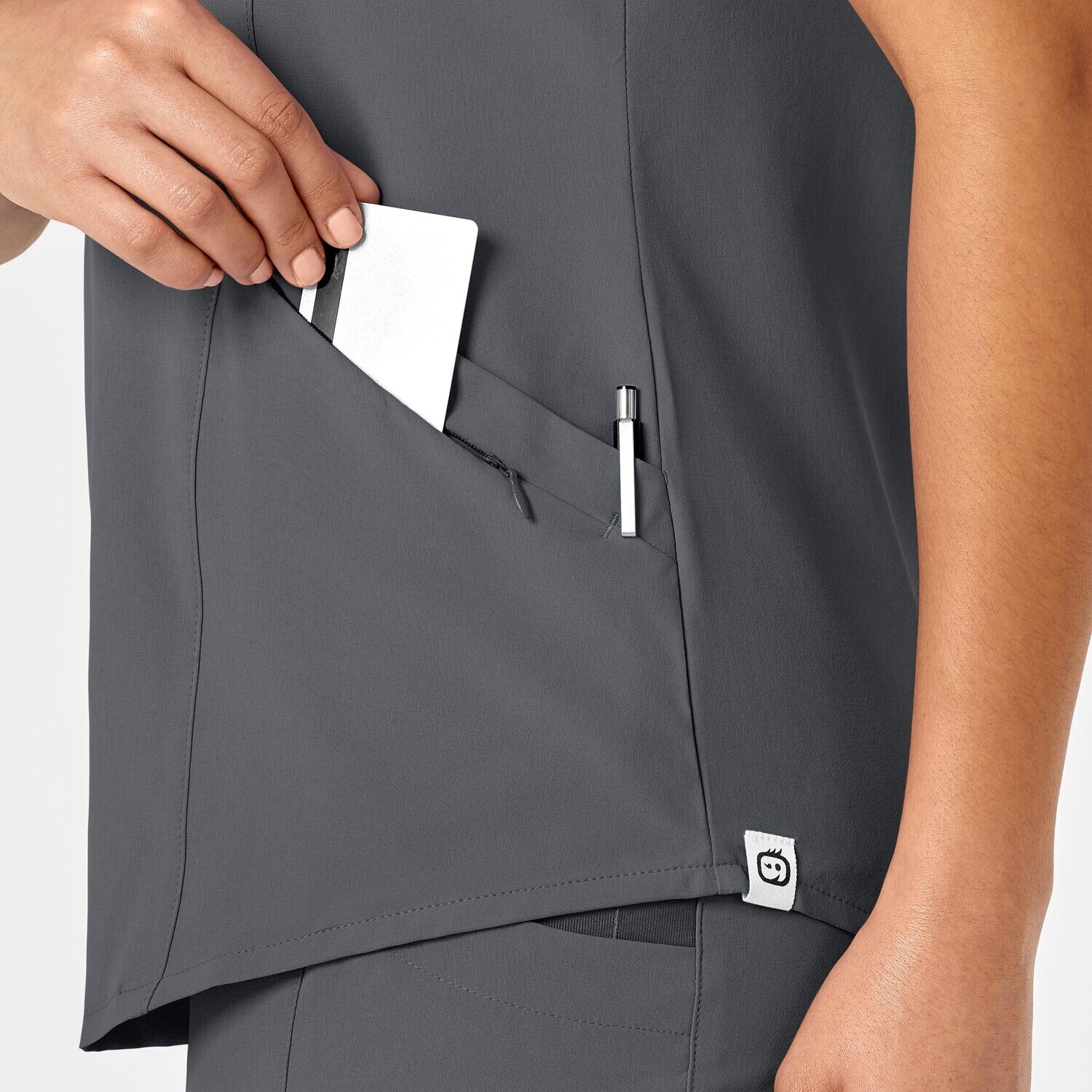 Casacca donna 6134 scollo a V pewter