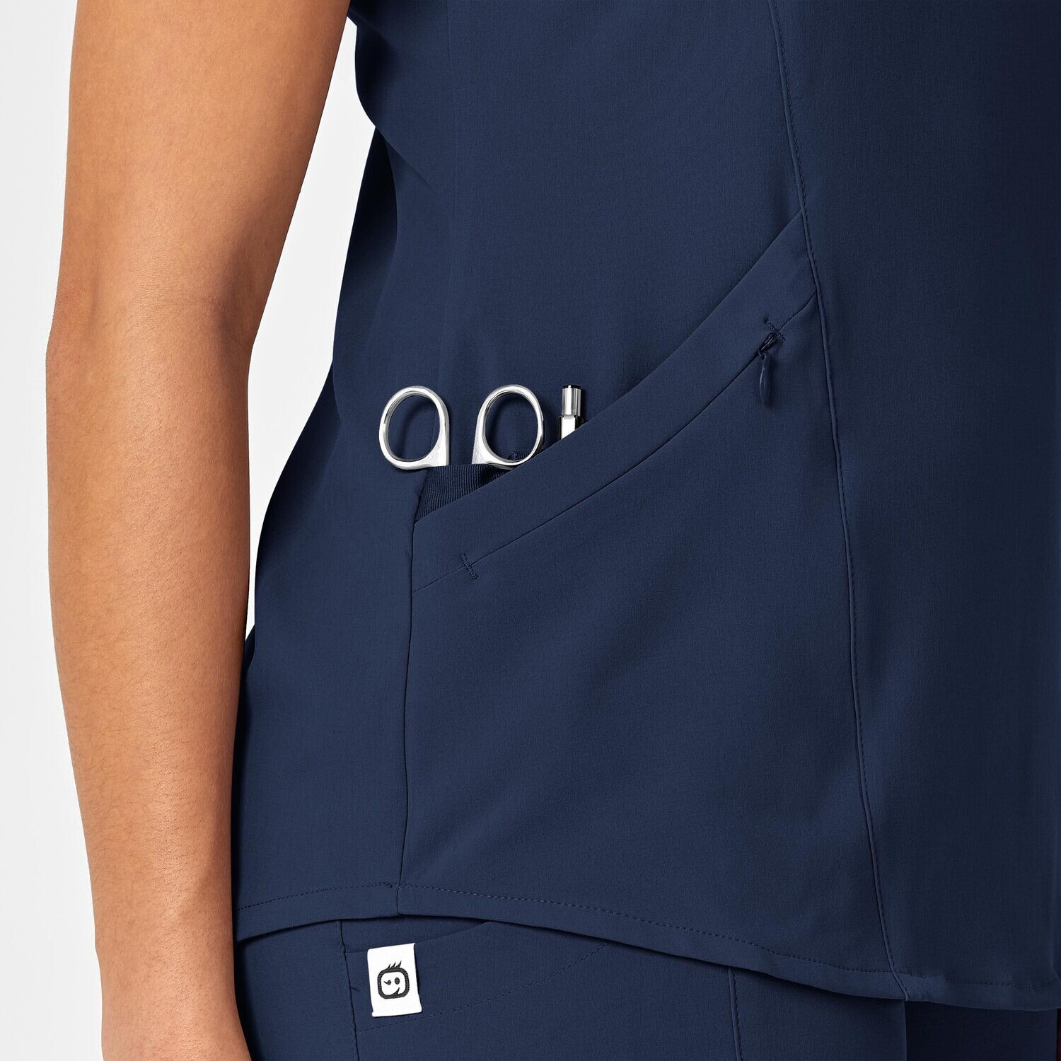 Casacca donna 6134 scollo a V navy blue