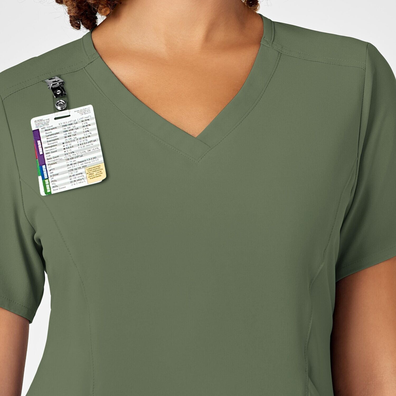 Casacca donna 6134 scollo a V olive