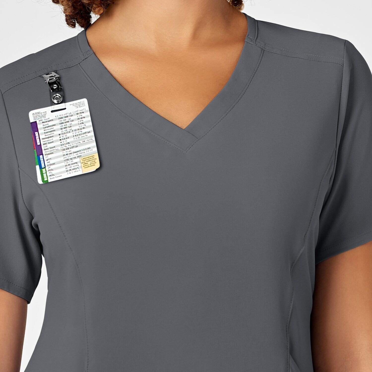 Casacca donna 6134 scollo a V pewter