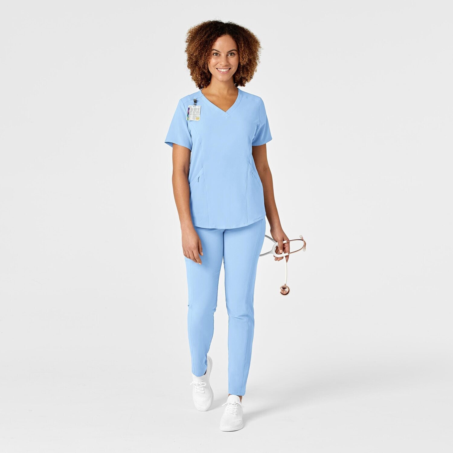Casacca donna 6134 scollo a V powder