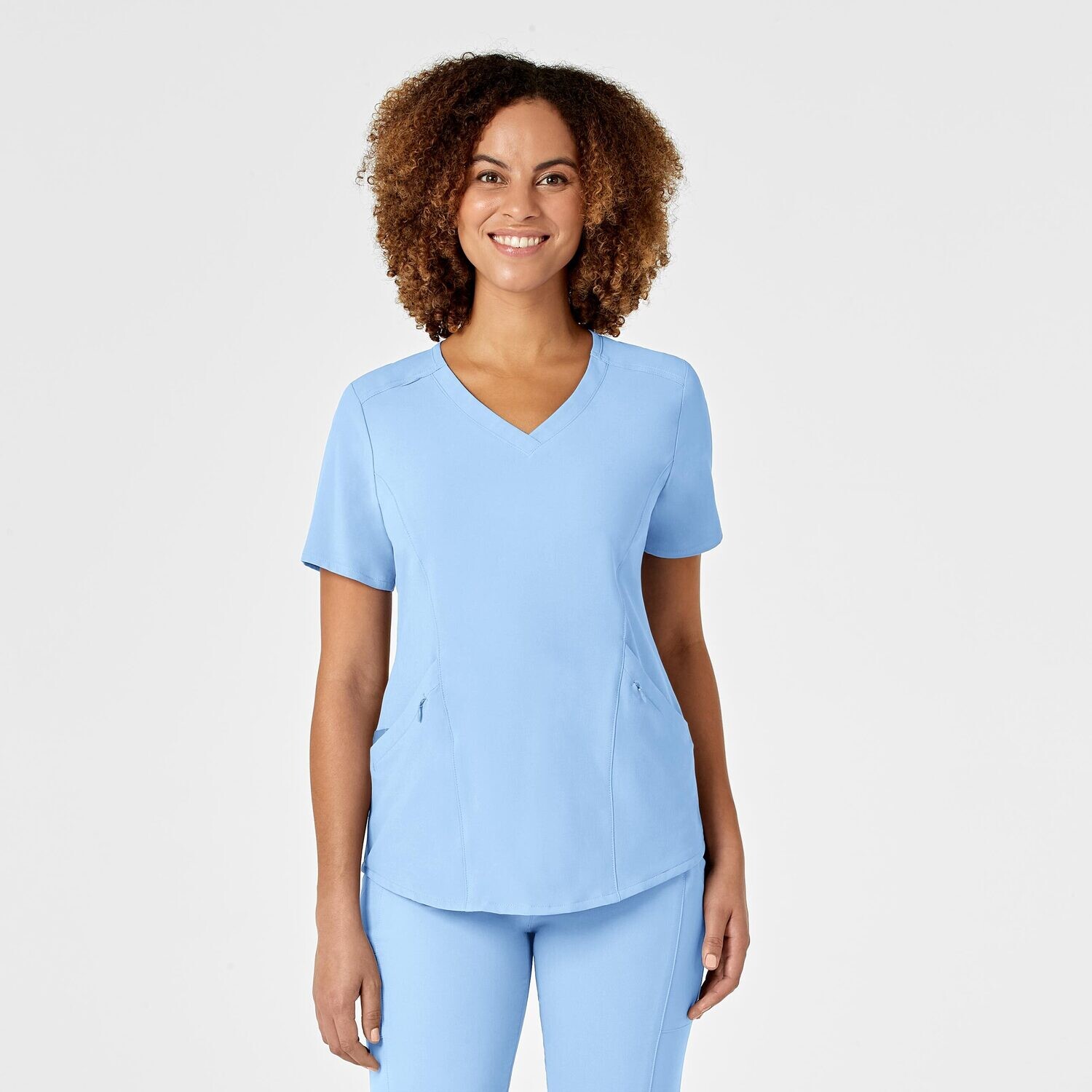 Casacca donna 6134 scollo a V powder