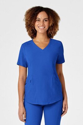 Casacca donna 6134 scollo a V royal blue