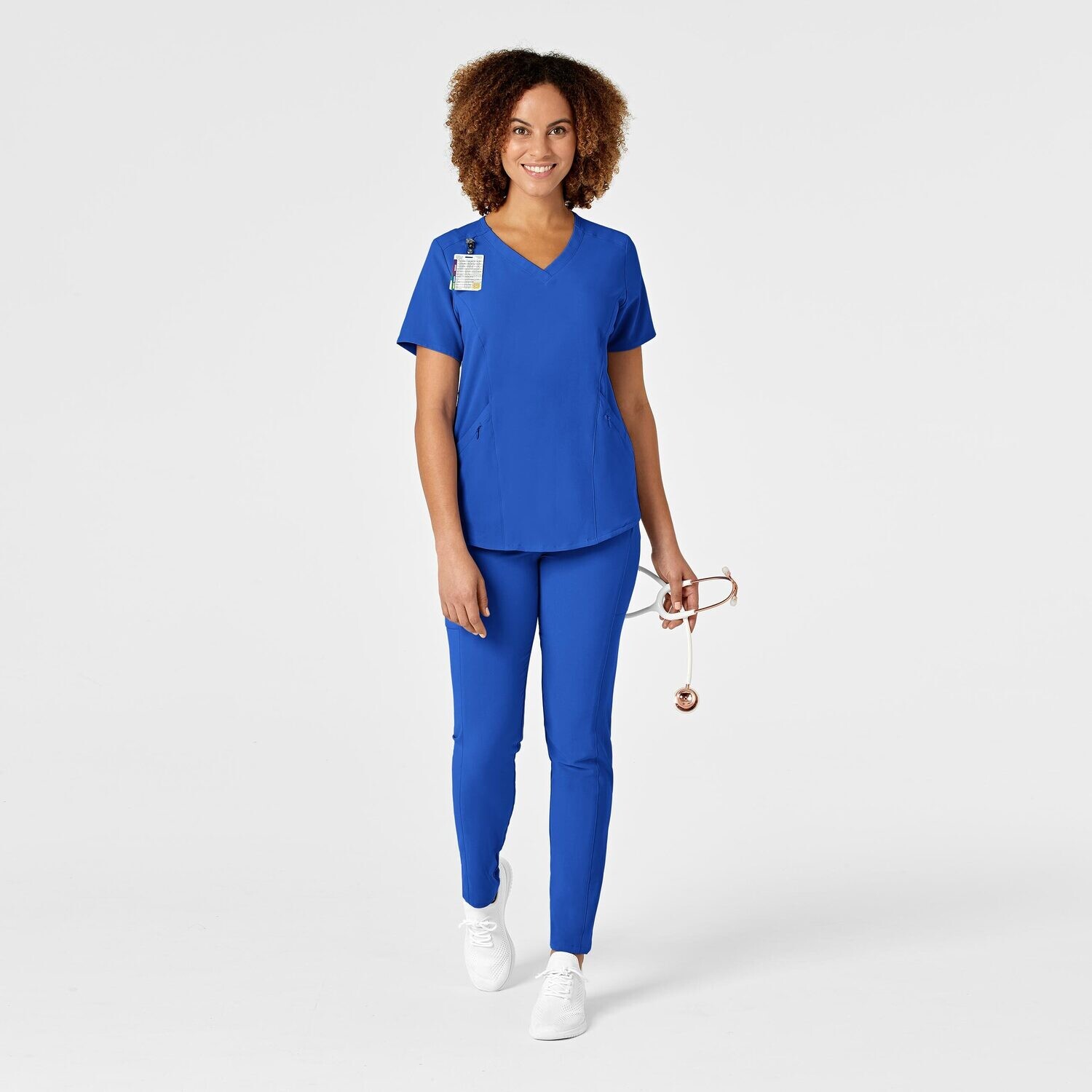 Casacca donna 6134 scollo a V royal blue