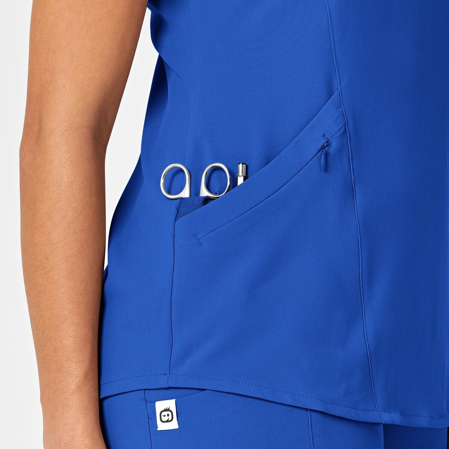 Casacca donna 6134 scollo a V royal blue