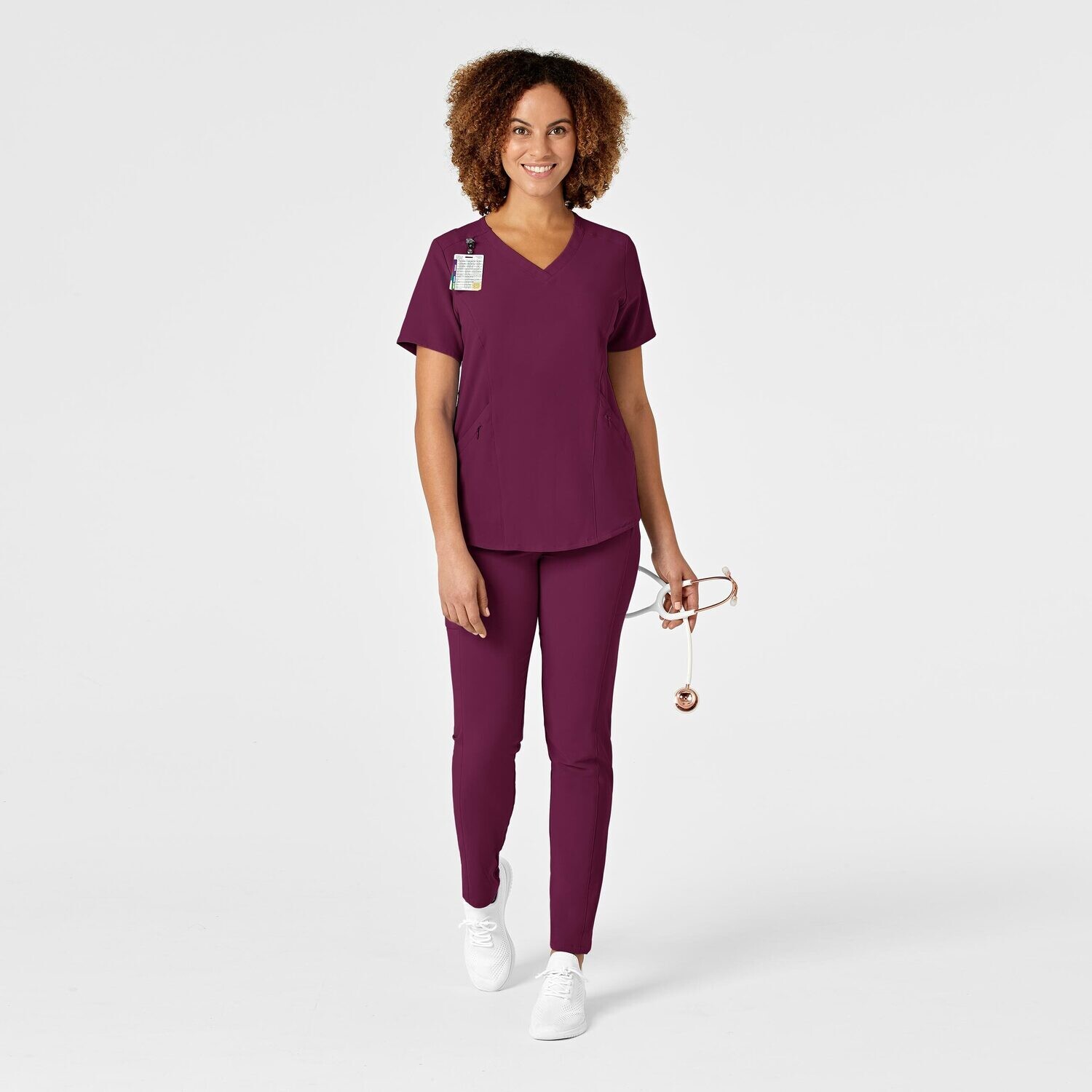 Casacca donna 6134 scollo a V wine