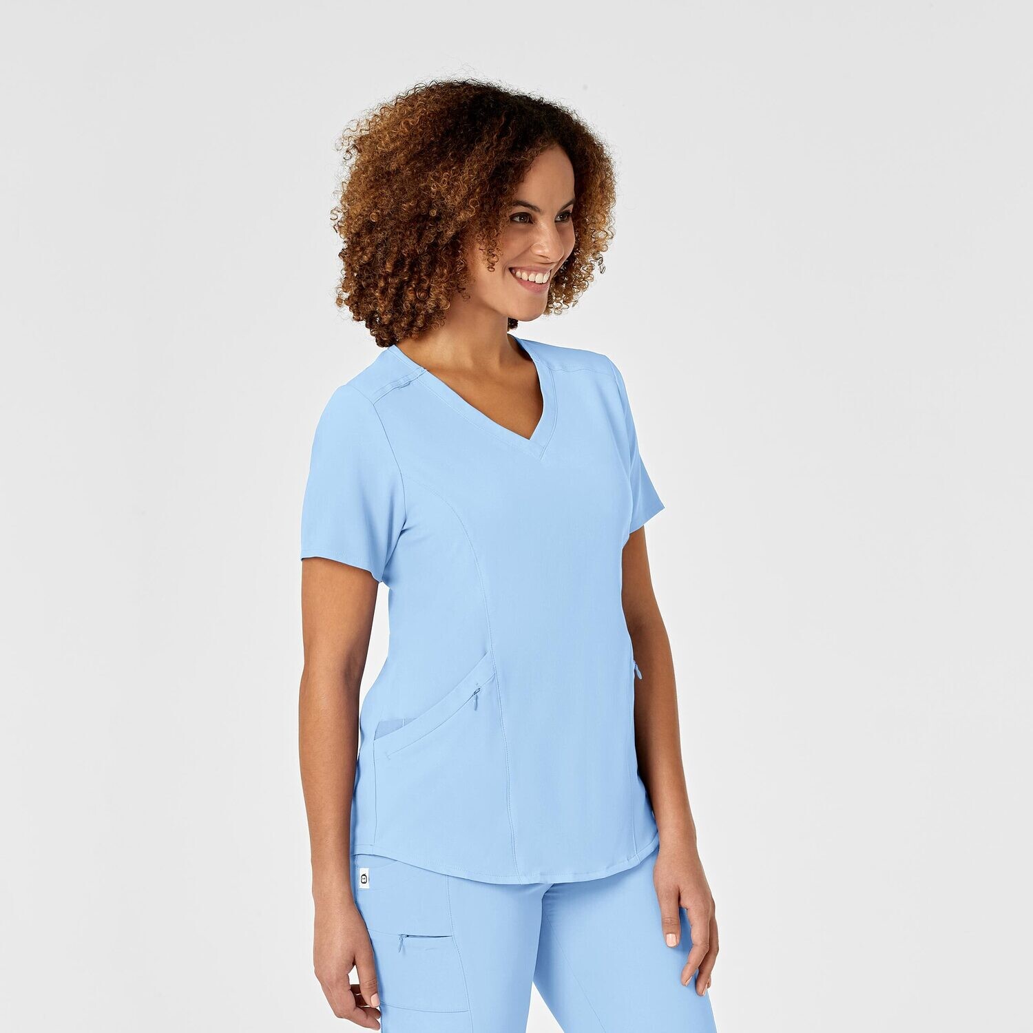 Casacca donna 6134 scollo a V powder