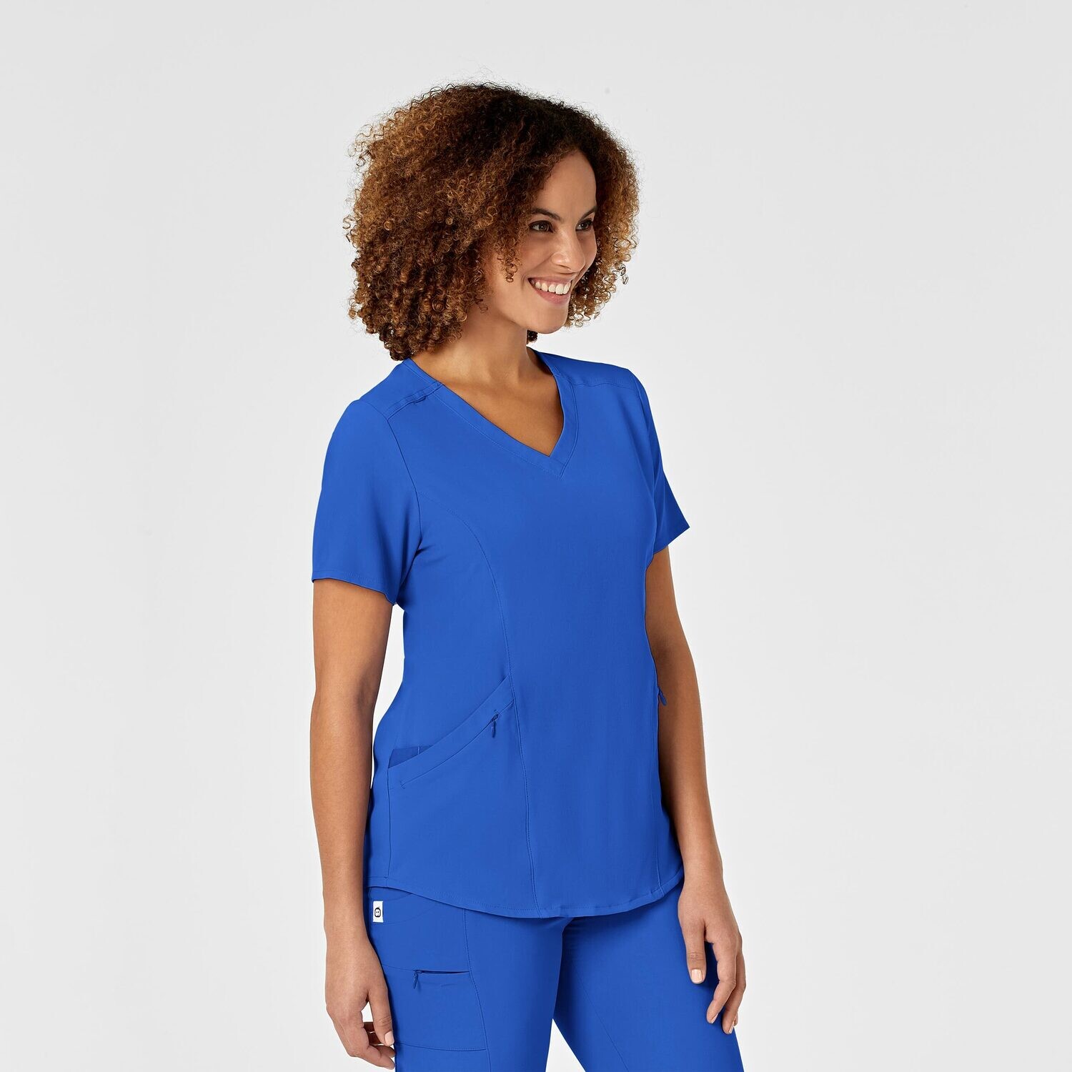Casacca donna 6134 scollo a V royal blue