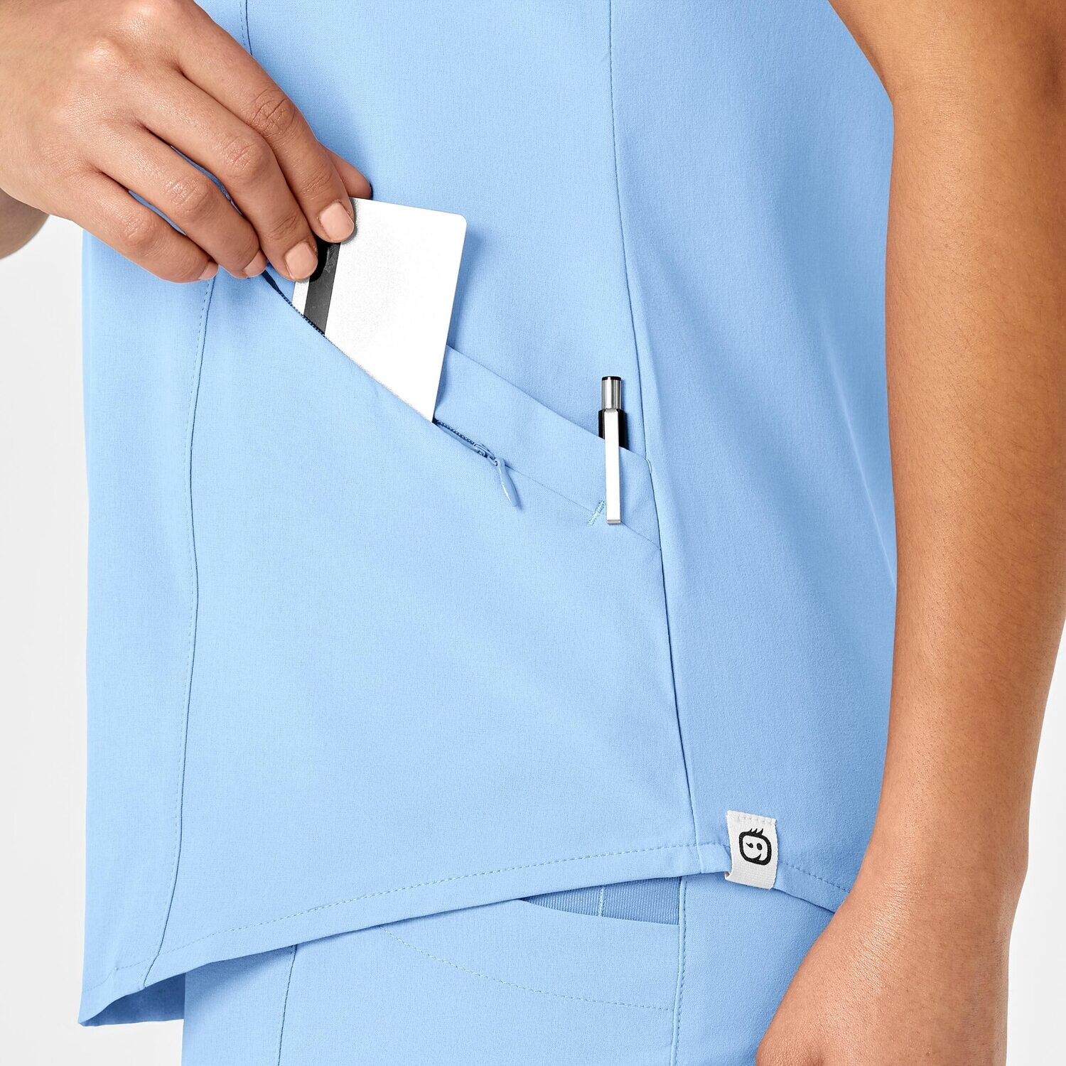 Casacca donna 6134 scollo a V powder