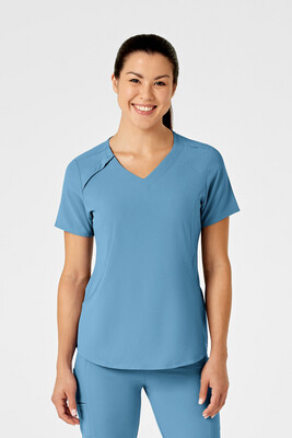 Casacca donna 6234 scollo a V bay blue