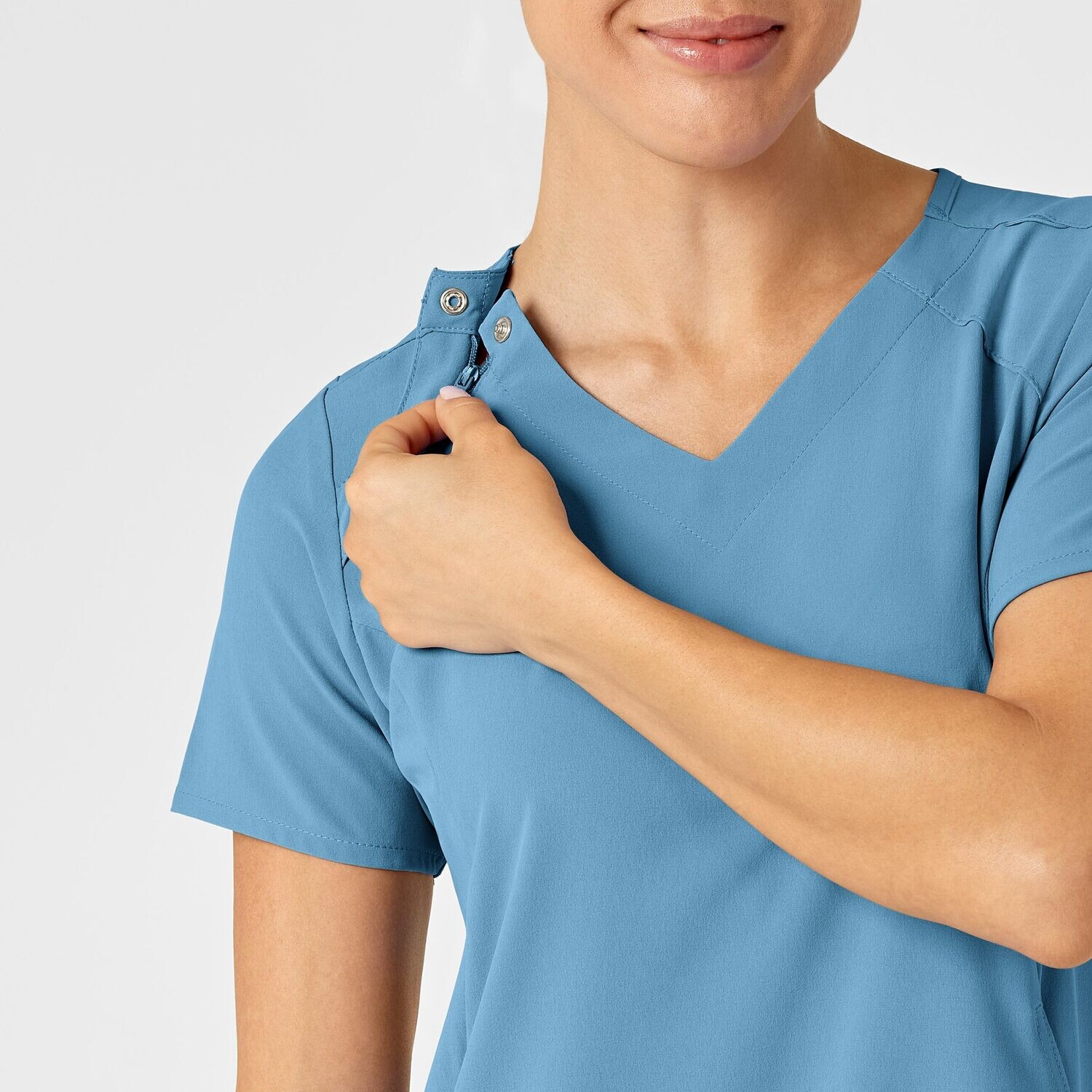 Casacca donna 6234 scollo a V bay blue