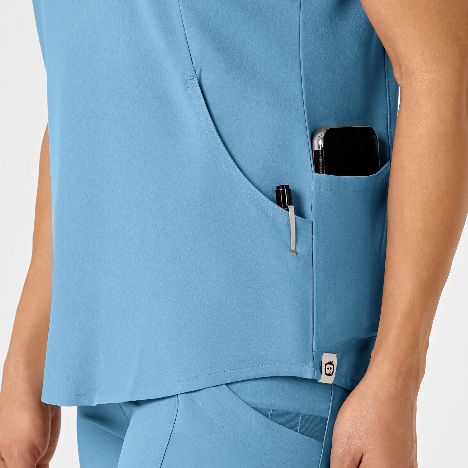 Casacca donna 6234 scollo a V bay blue
