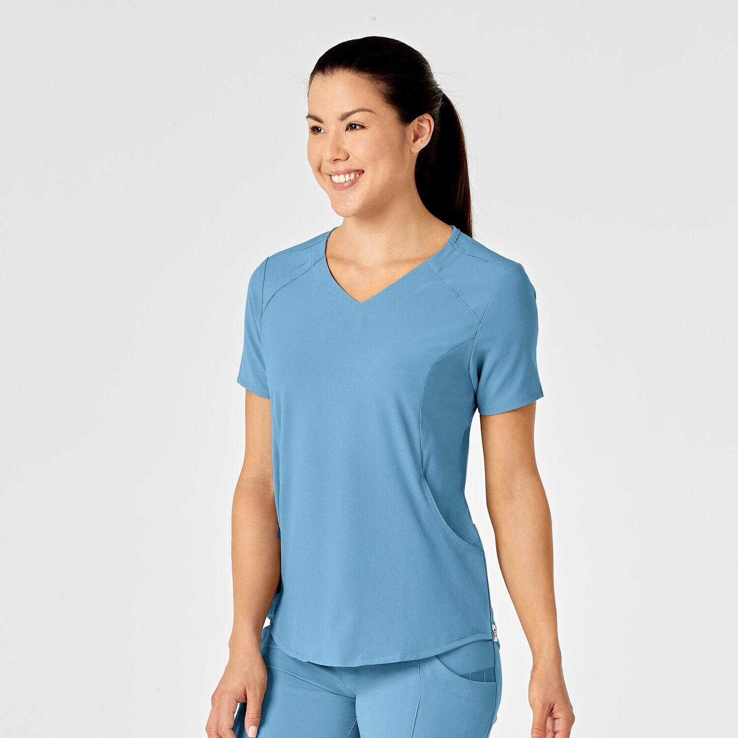 Casacca donna 6234 scollo a V bay blue