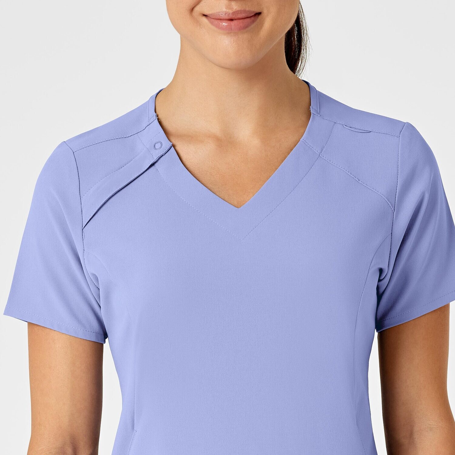 Casacca donna 6234 scollo a V ceil blue
