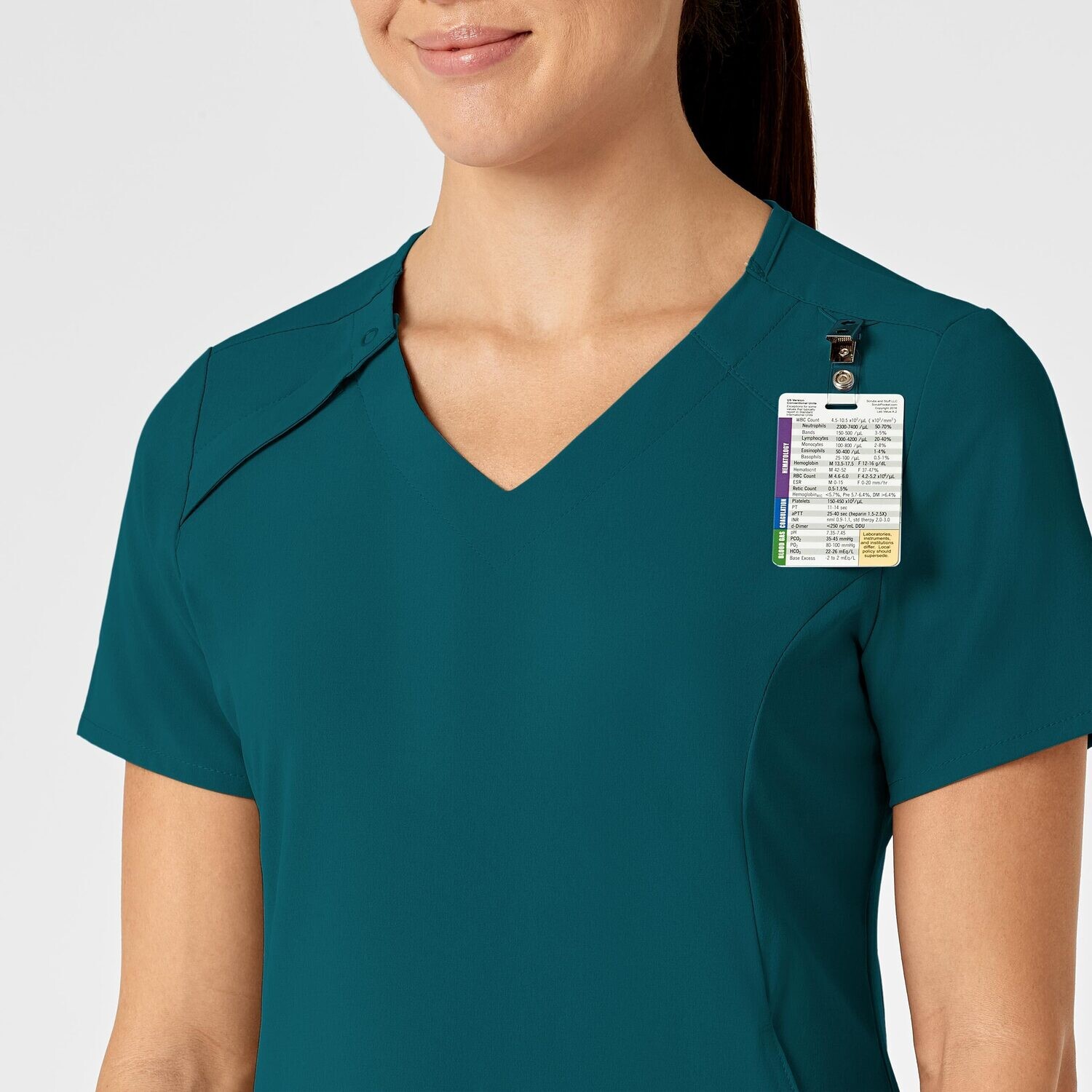Casacca donna 6234 scollo a V caribbean blue