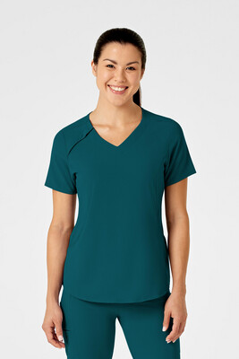 Casacca donna 6234 scollo a V caribbean blue