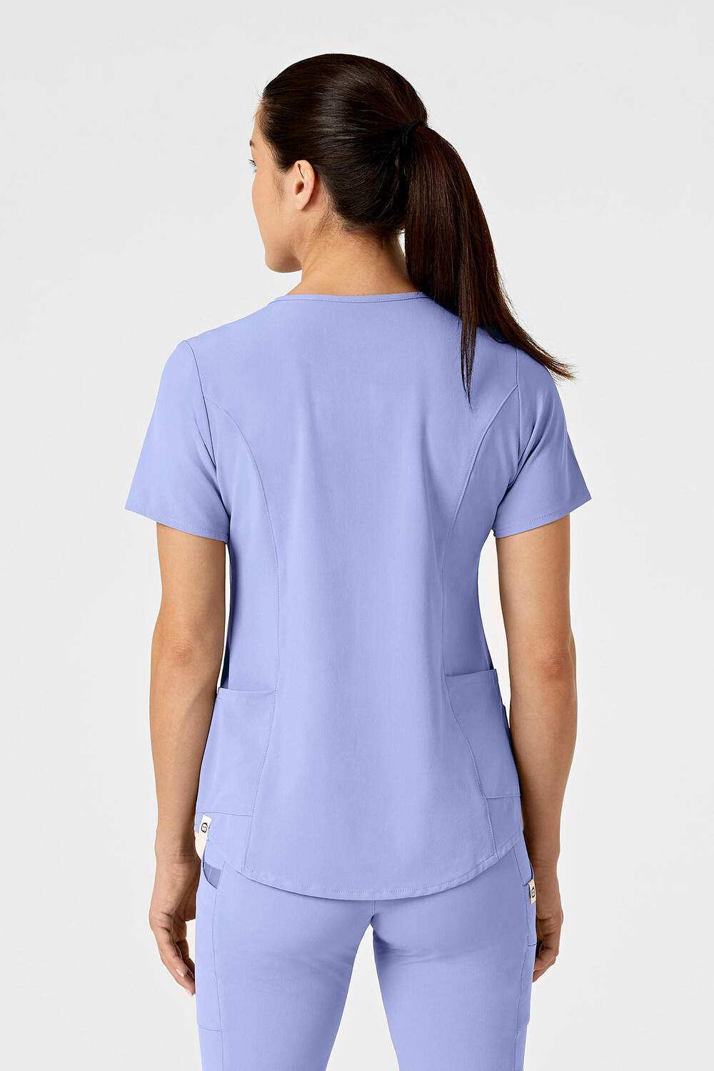 Casacca donna 6234 scollo a V ceil blue