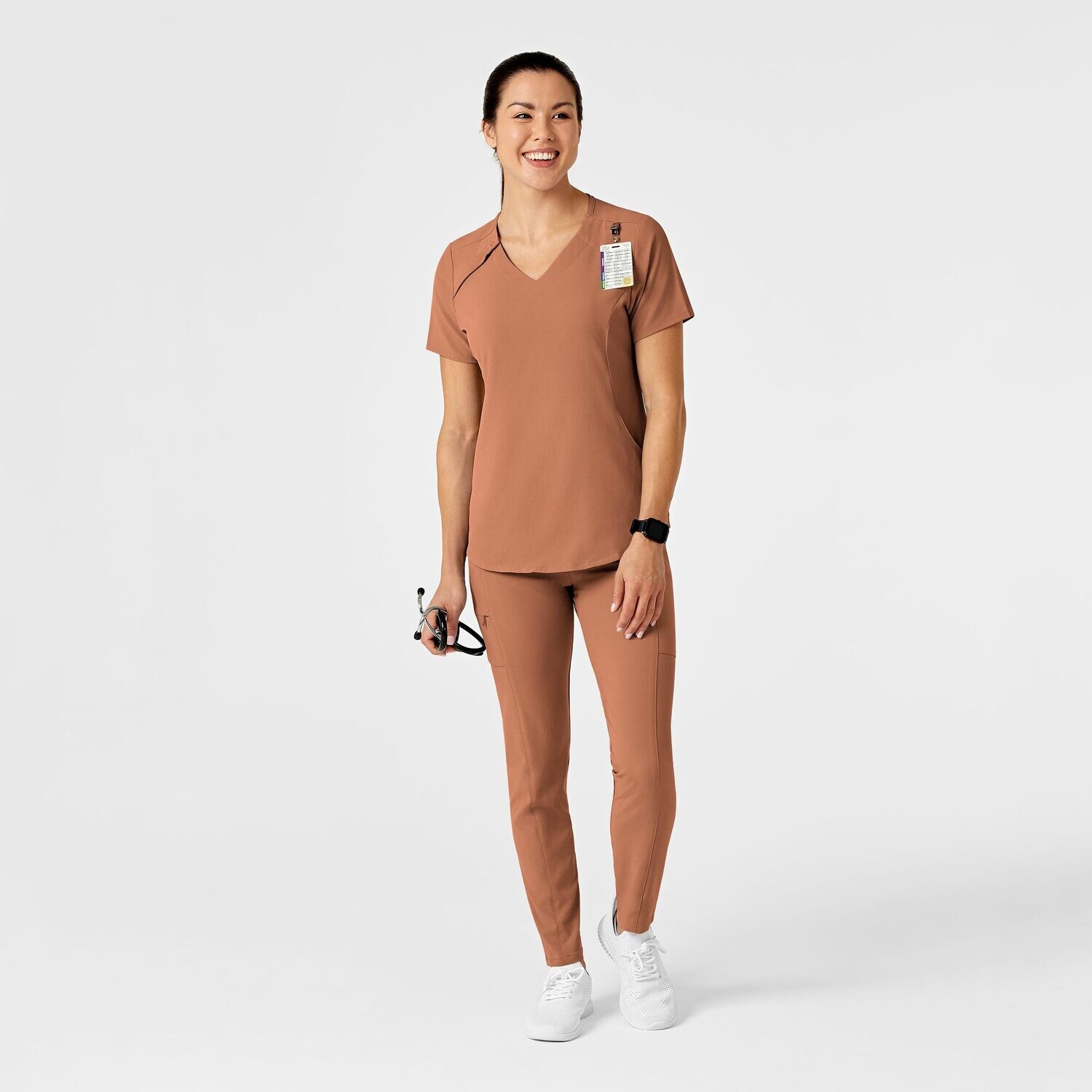 Casacca donna 6234 scollo a V clay