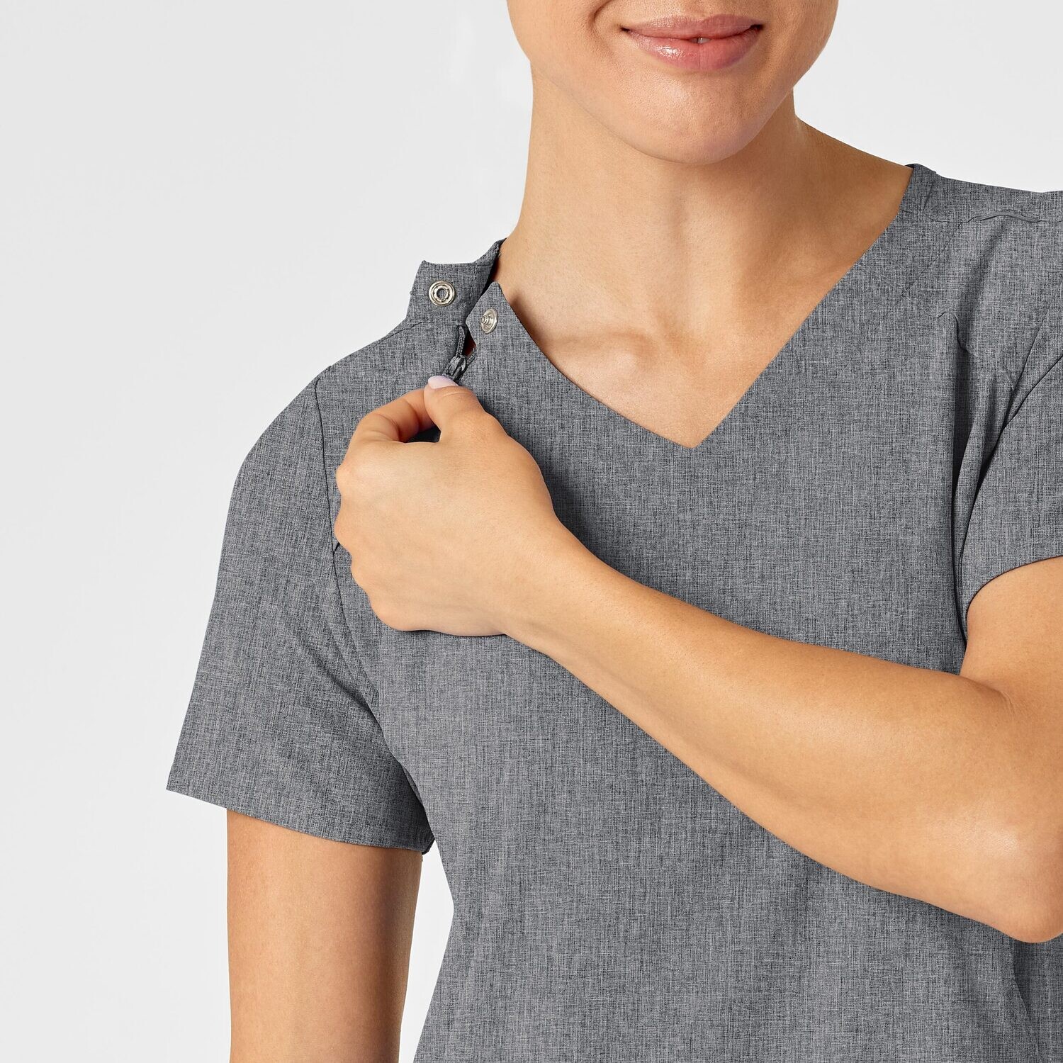 Casacca donna 6234 scollo a V grey heather