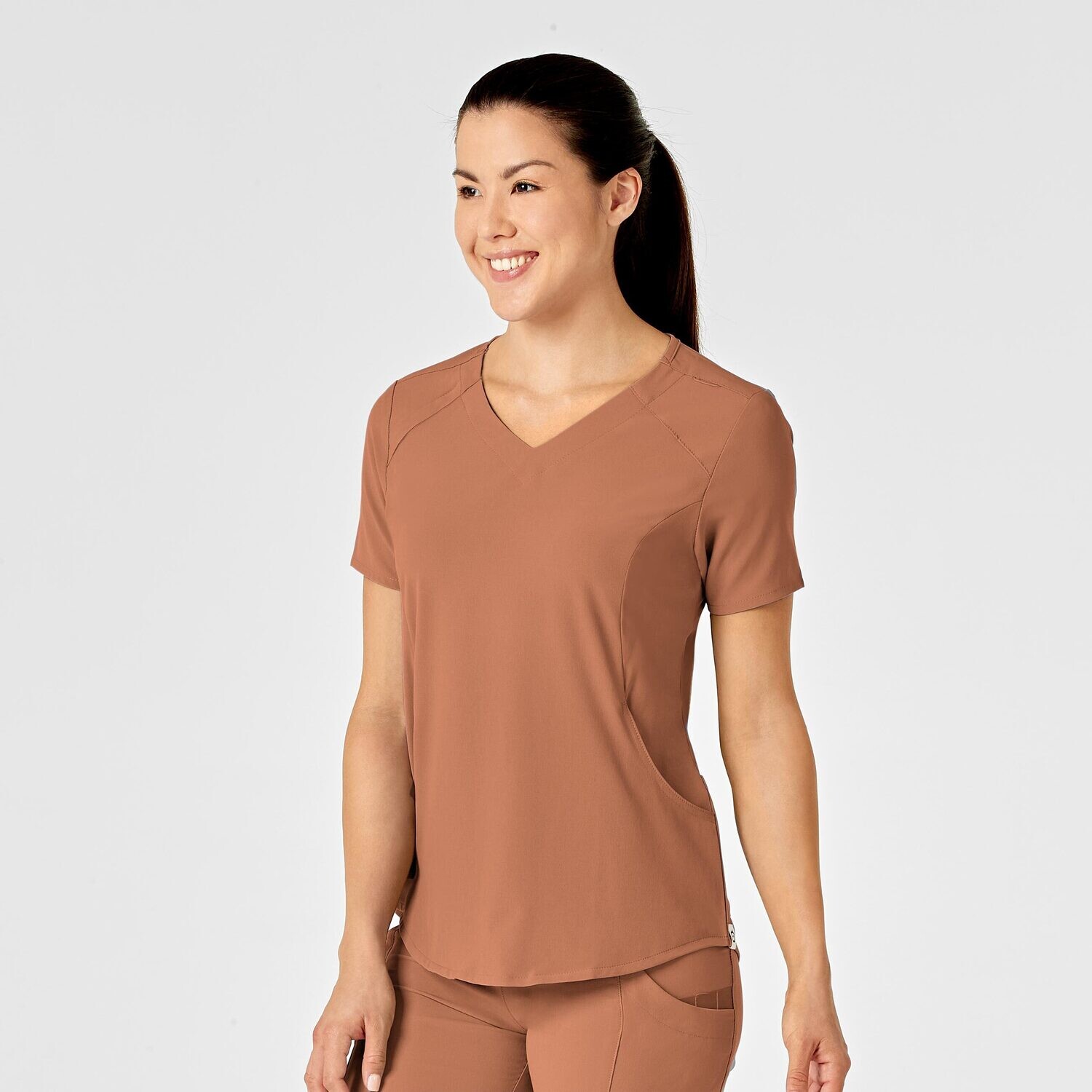 Casacca donna 6234 scollo a V clay