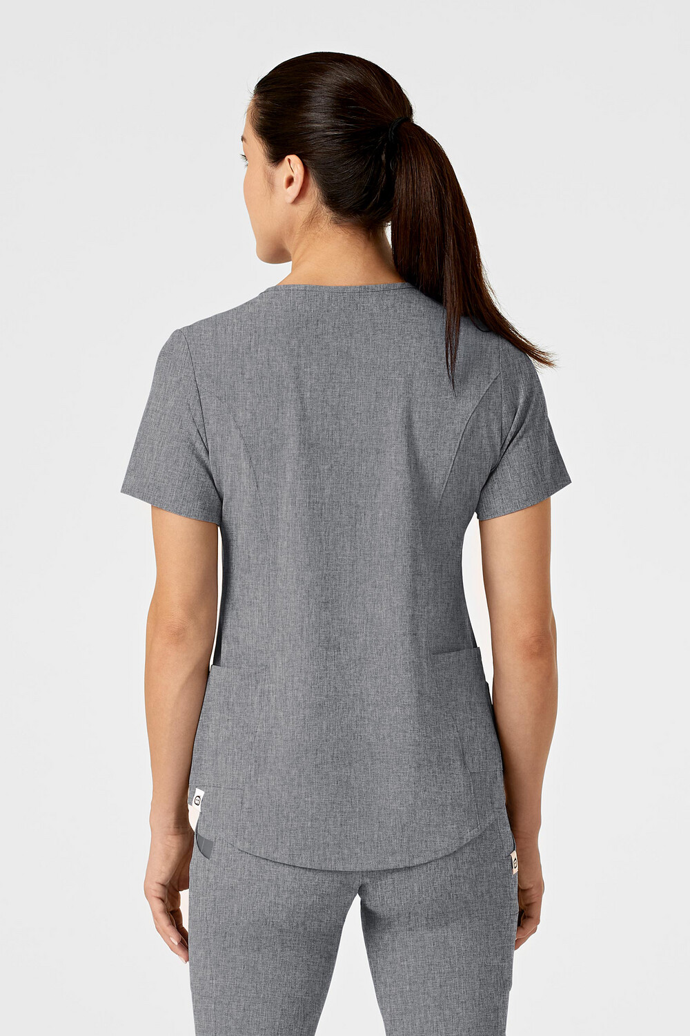 Casacca donna 6234 scollo a V grey heather