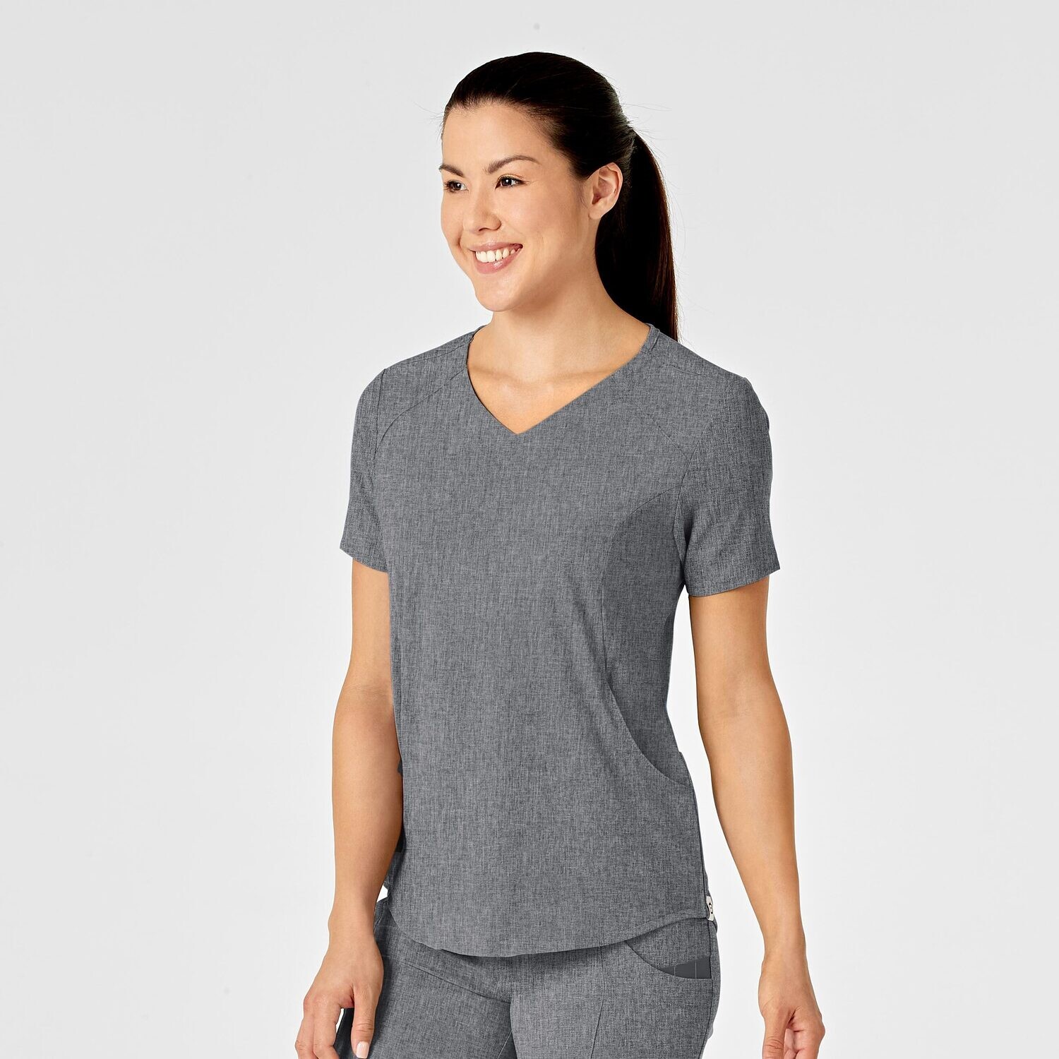 Casacca donna 6234 scollo a V grey heather