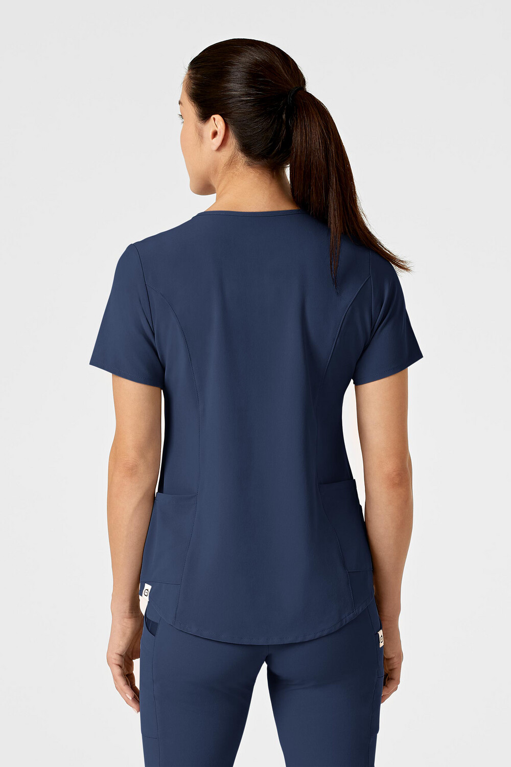 Casacca donna 6234 scollo a V navy blue