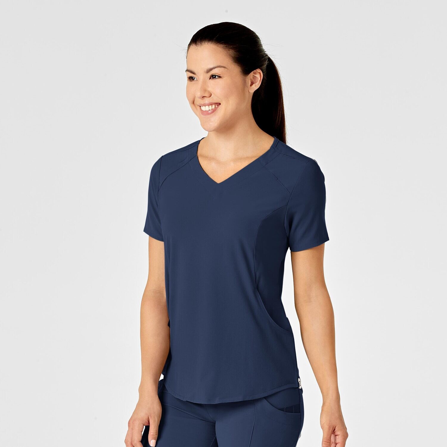 Casacca donna 6234 scollo a V navy blue