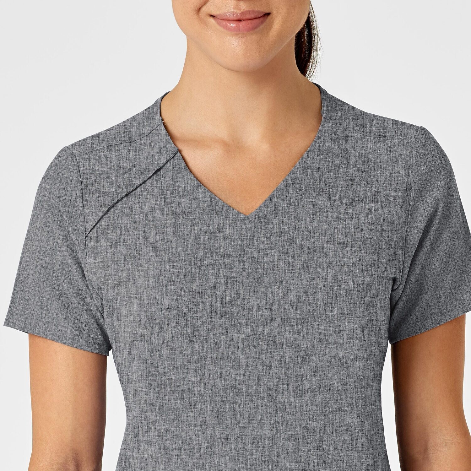 Casacca donna 6234 scollo a V grey heather