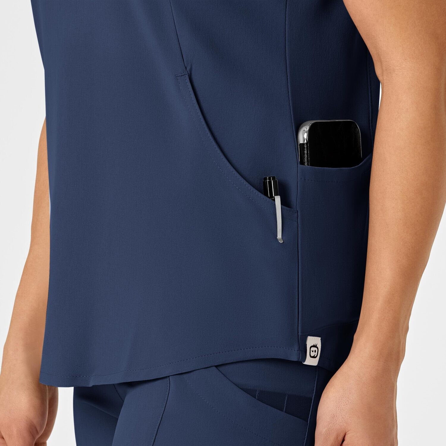 Casacca donna 6234 scollo a V navy blue