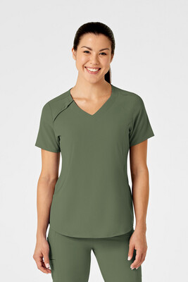 Casacca donna 6234 scollo a V olive