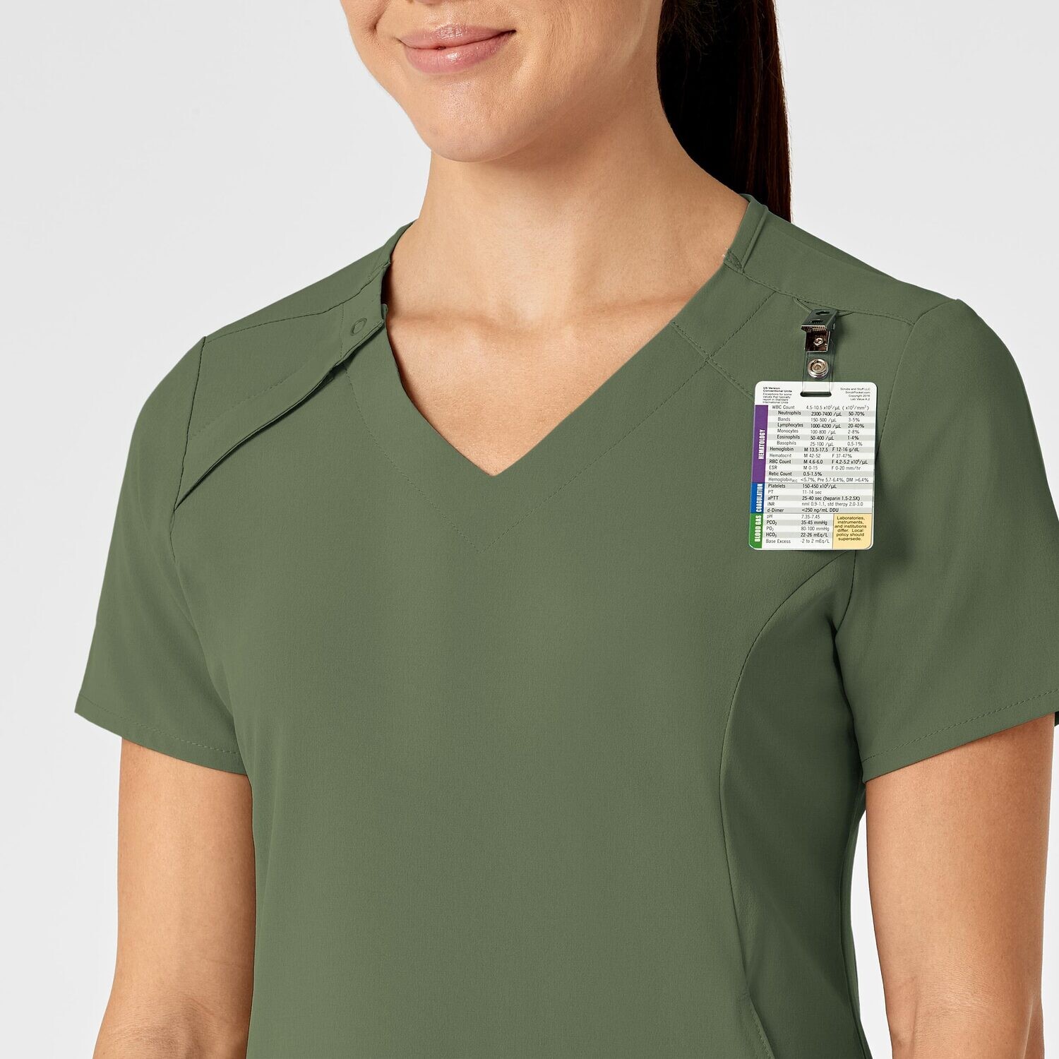 Casacca donna 6234 scollo a V olive