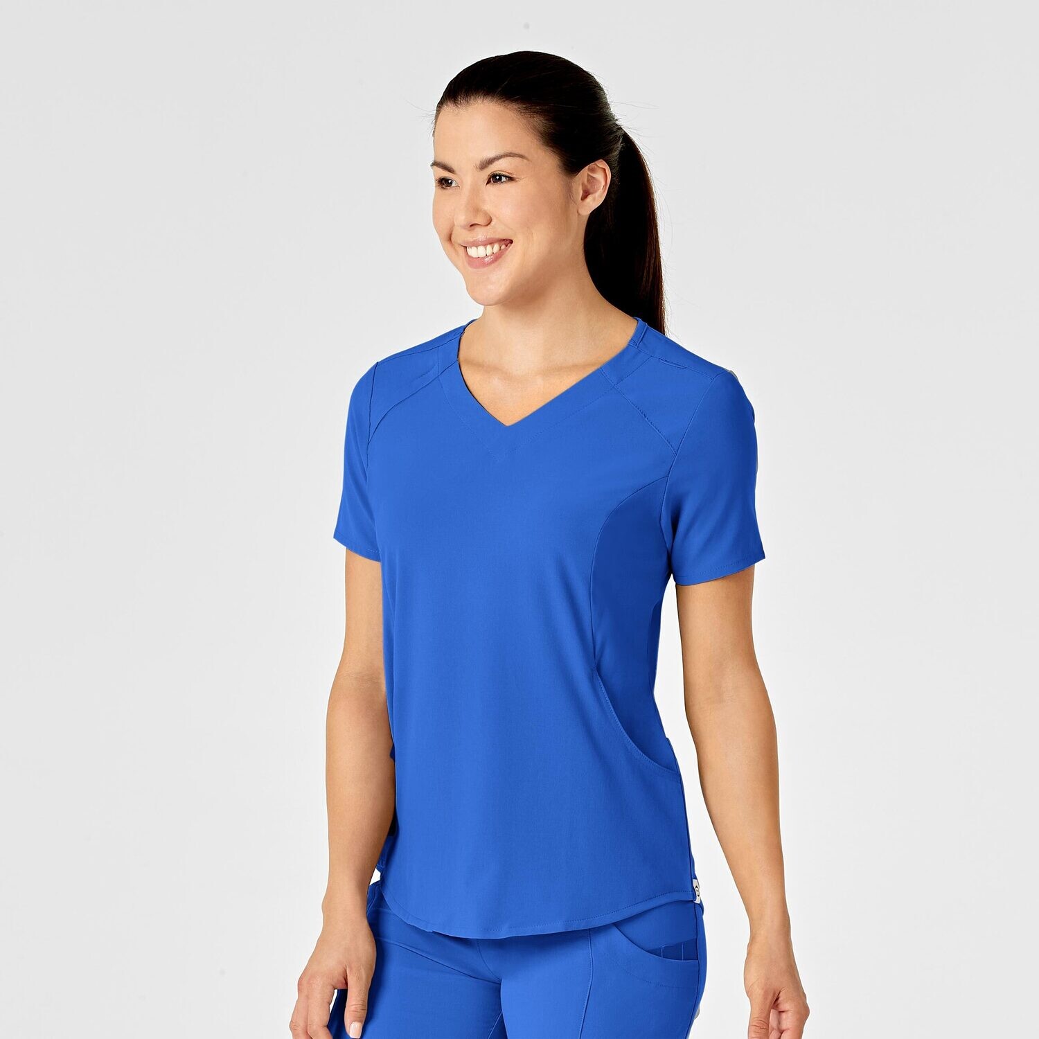 Casacca donna 6234 scollo a V royal blue