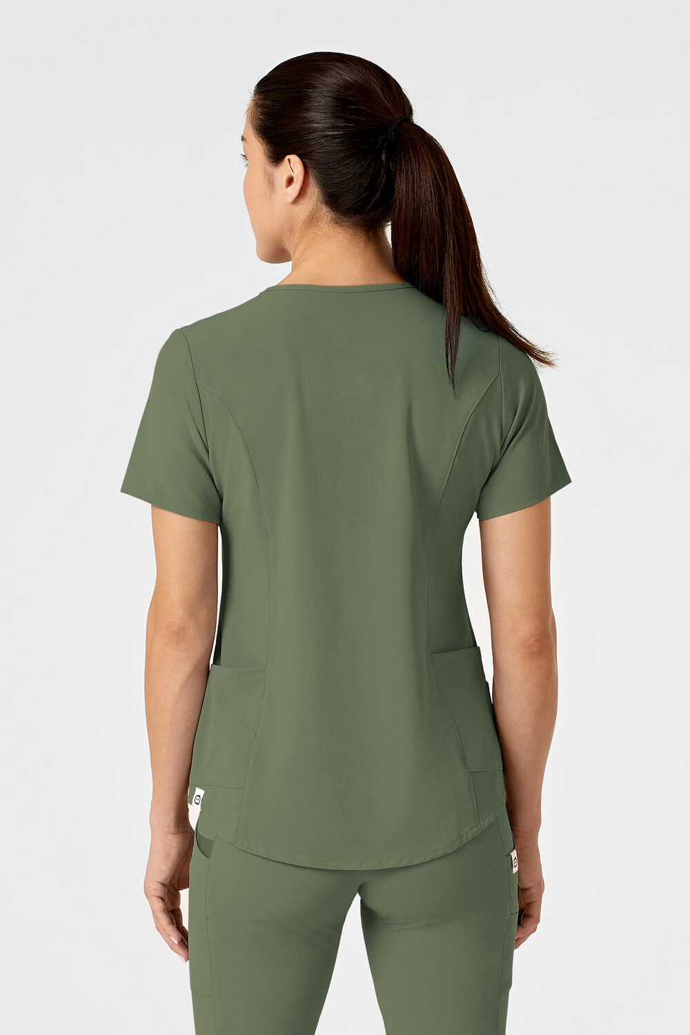 Casacca donna 6234 scollo a V olive