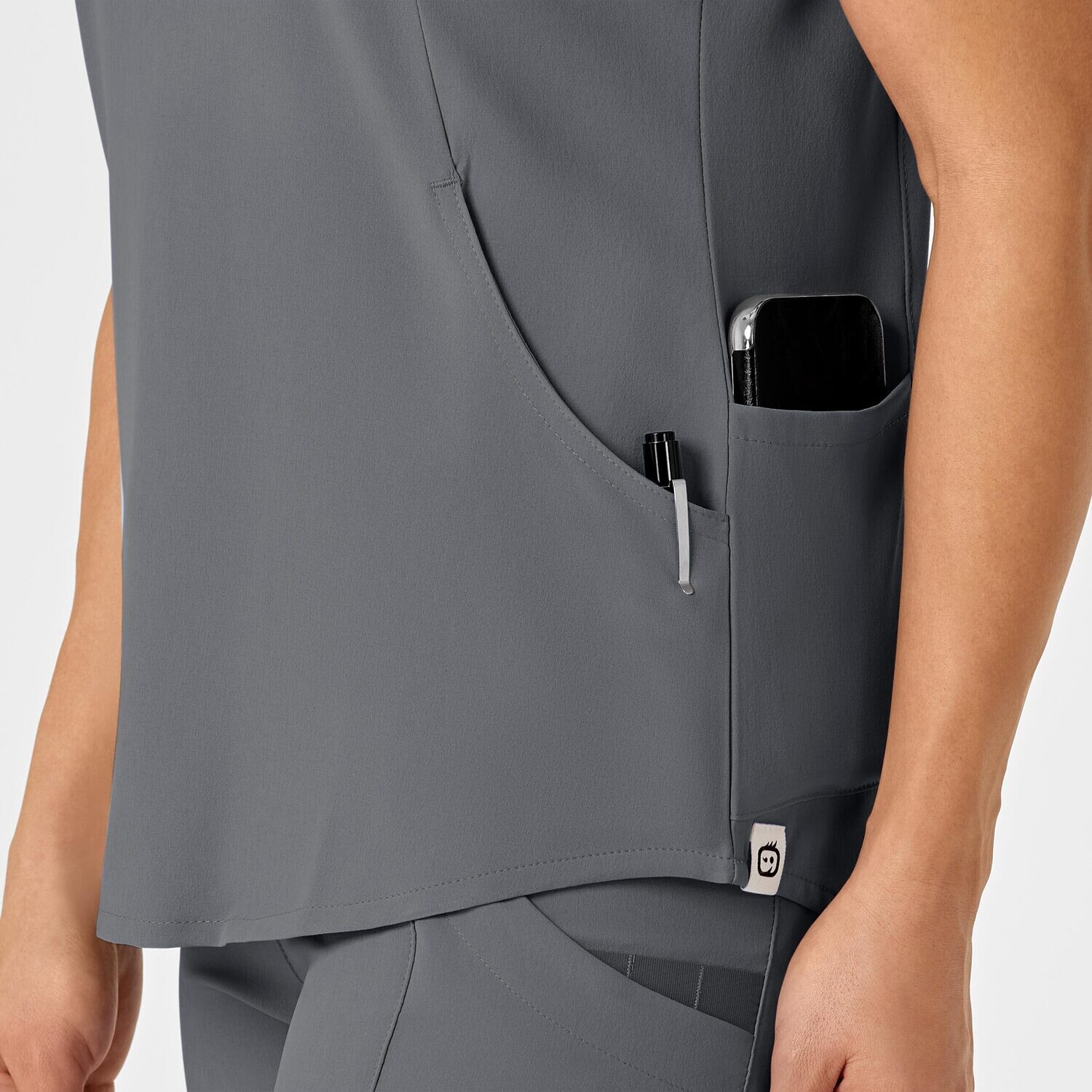 Casacca donna 6234 scollo a V pewter