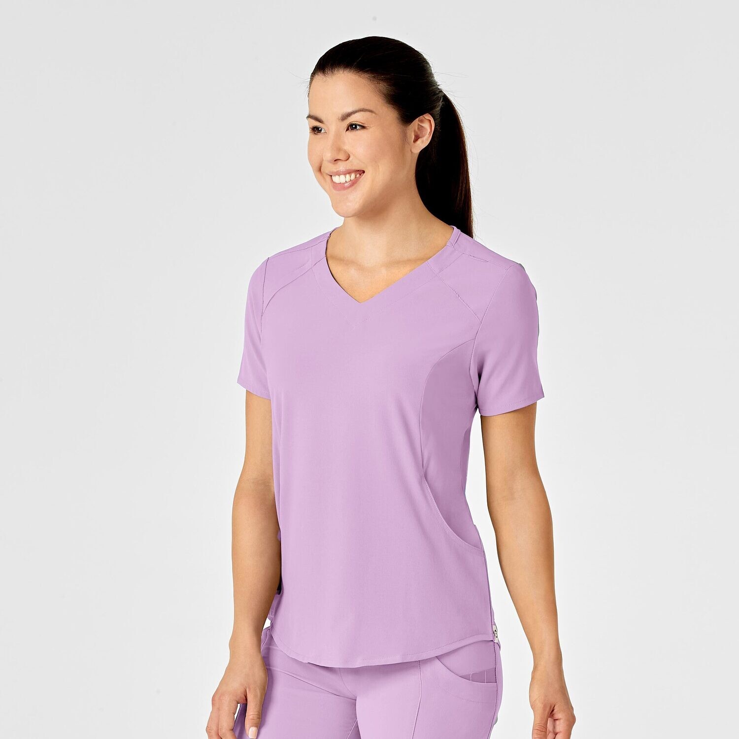 Casacca donna 6234 scollo a V violet