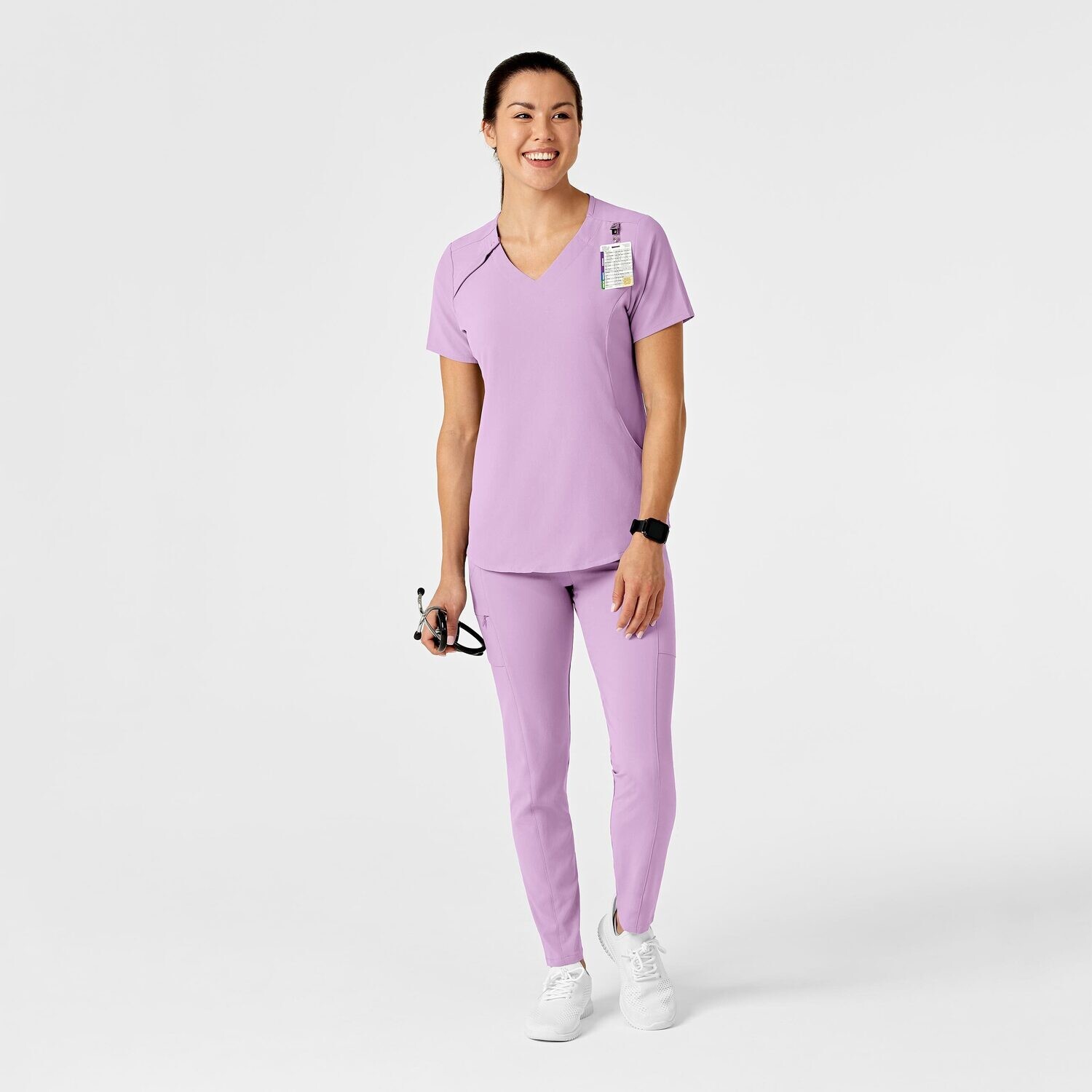 Casacca donna 6234 scollo a V violet