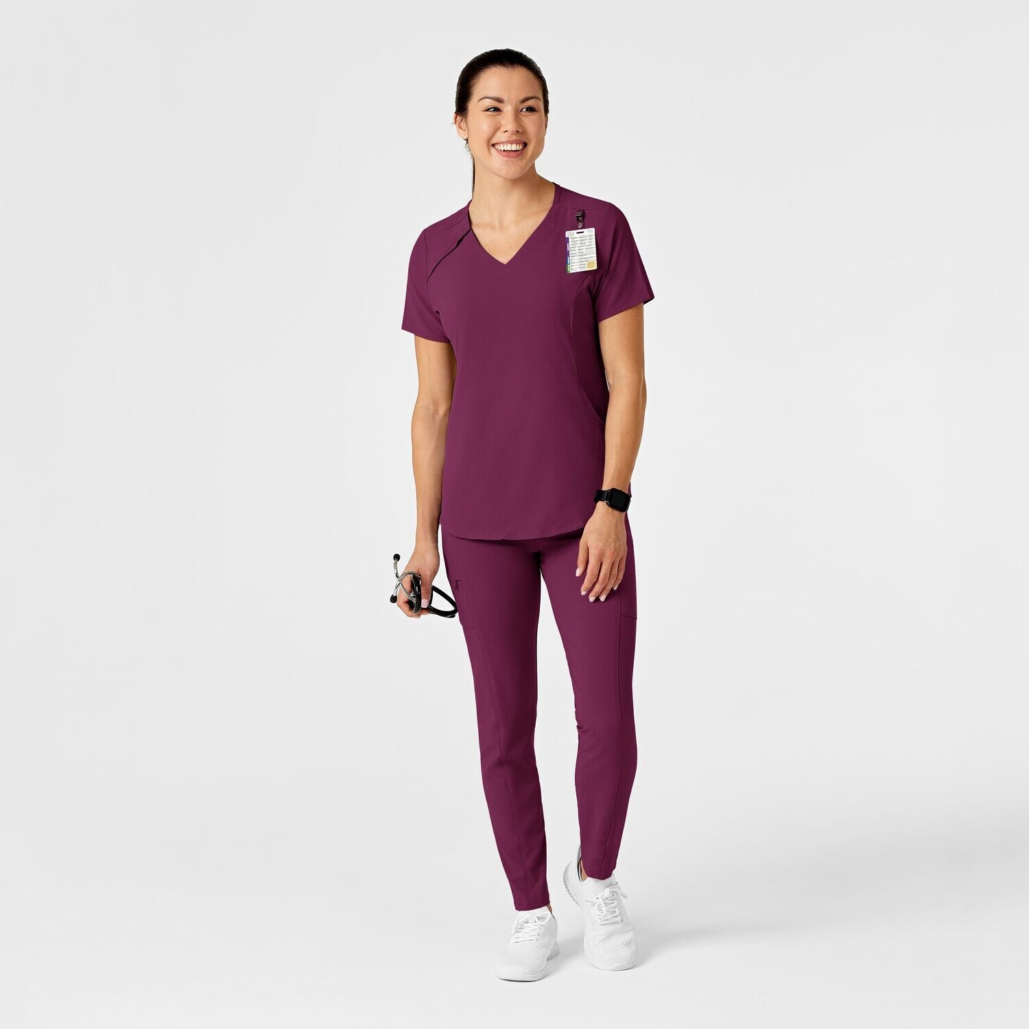 Casacca donna 6234 scollo a V wine
