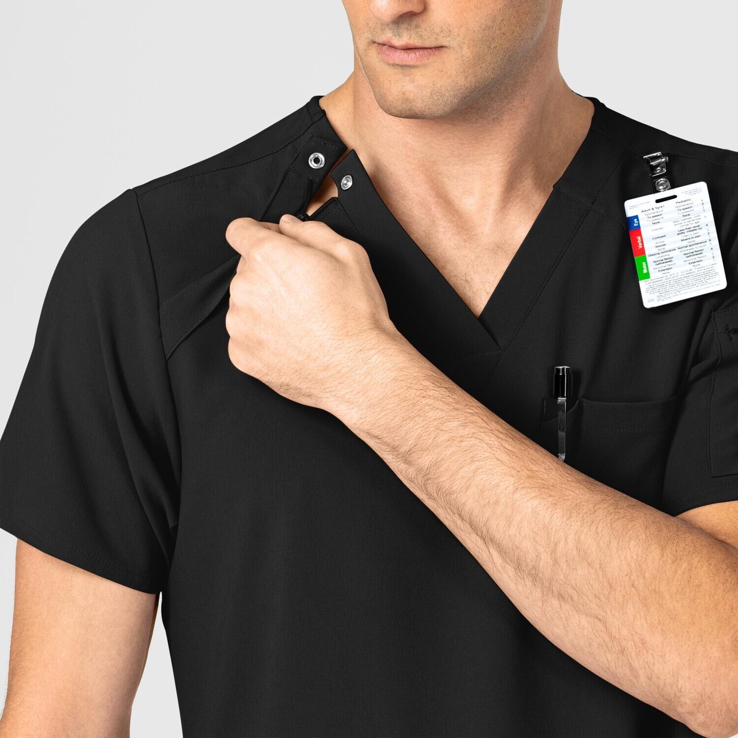 Casacca uomo 6034 scollo a V black
