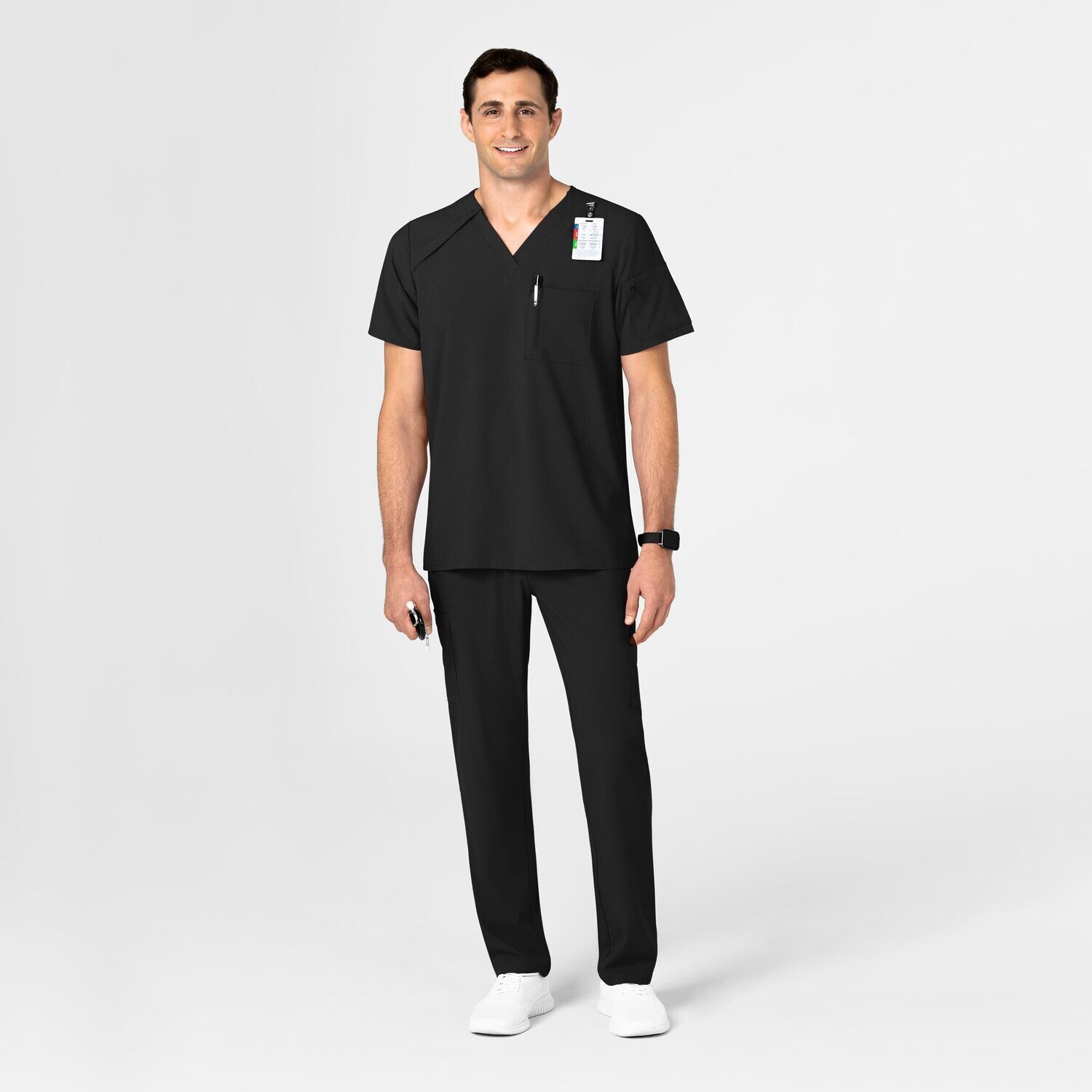 Casacca uomo 6034 scollo a V black