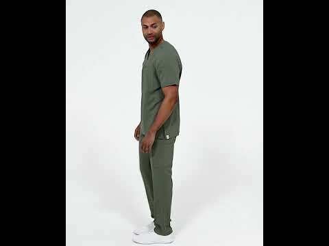 Casacca uomo 6034 scollo a V navy blue