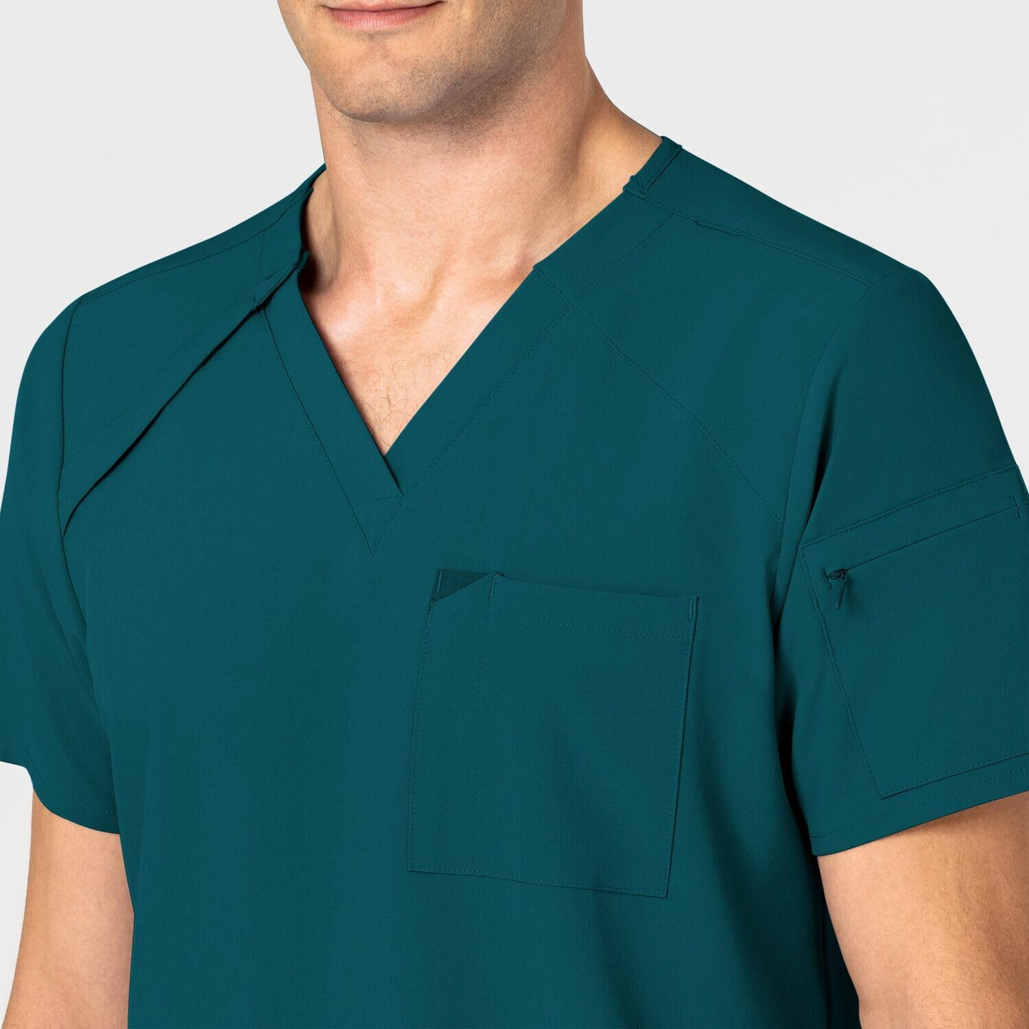 Casacca uomo 6034 scollo a V caribbean blue